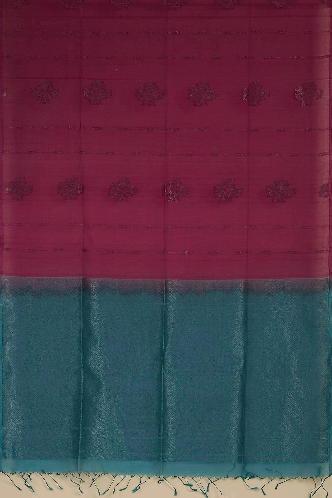 Magenta Silk Cotton Saree