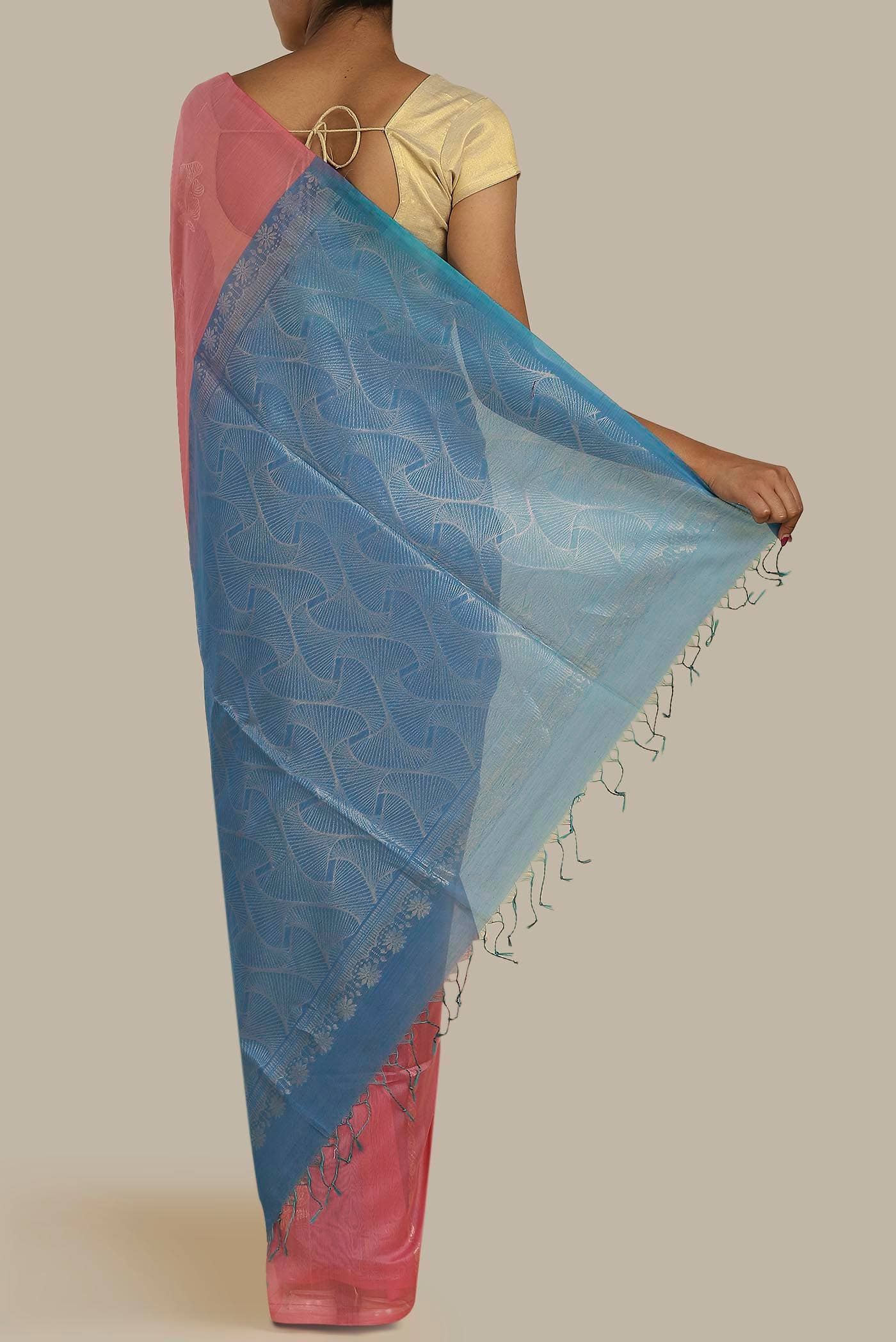 Pink Silk Cotton Saree