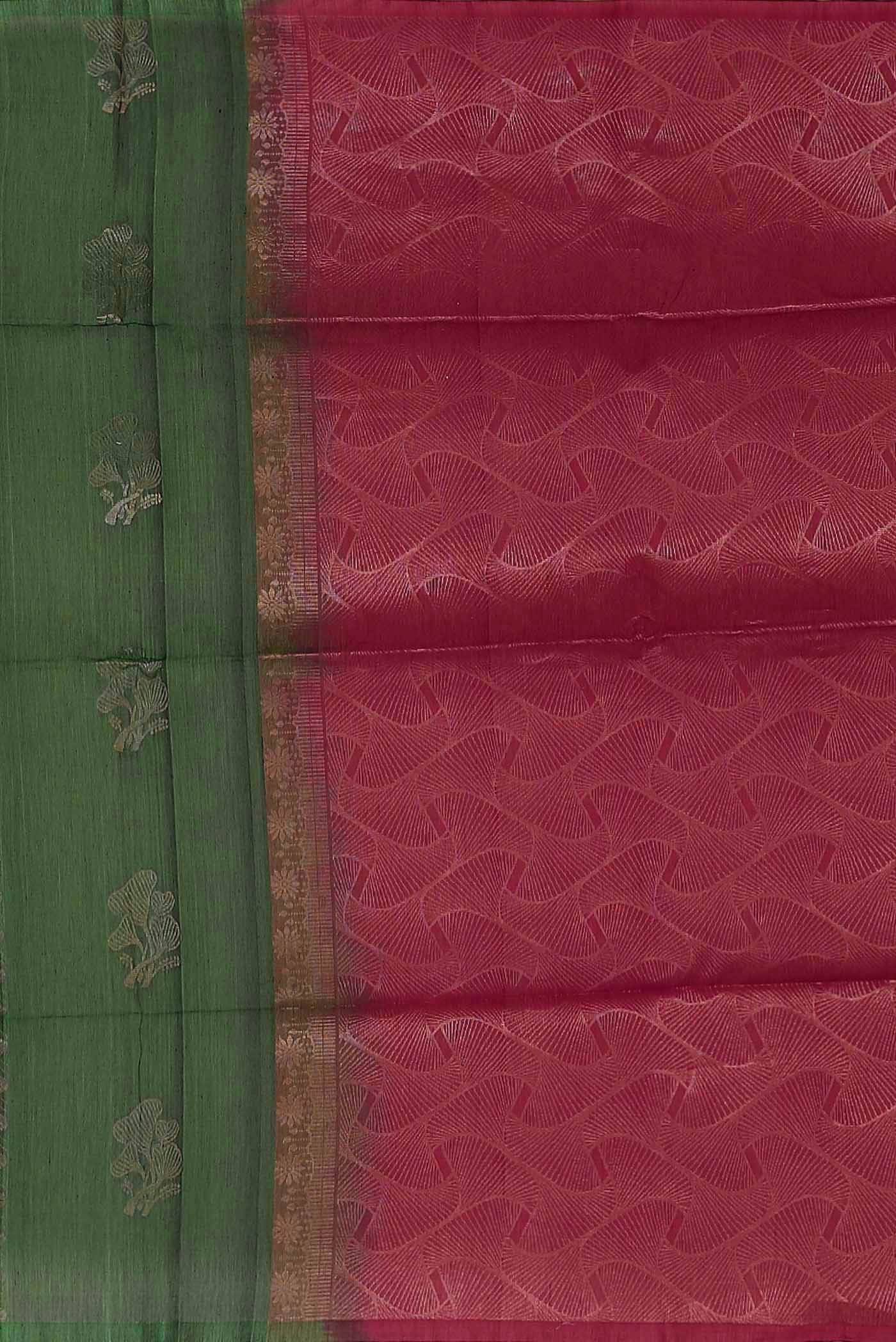 Green Silk Cotton Saree