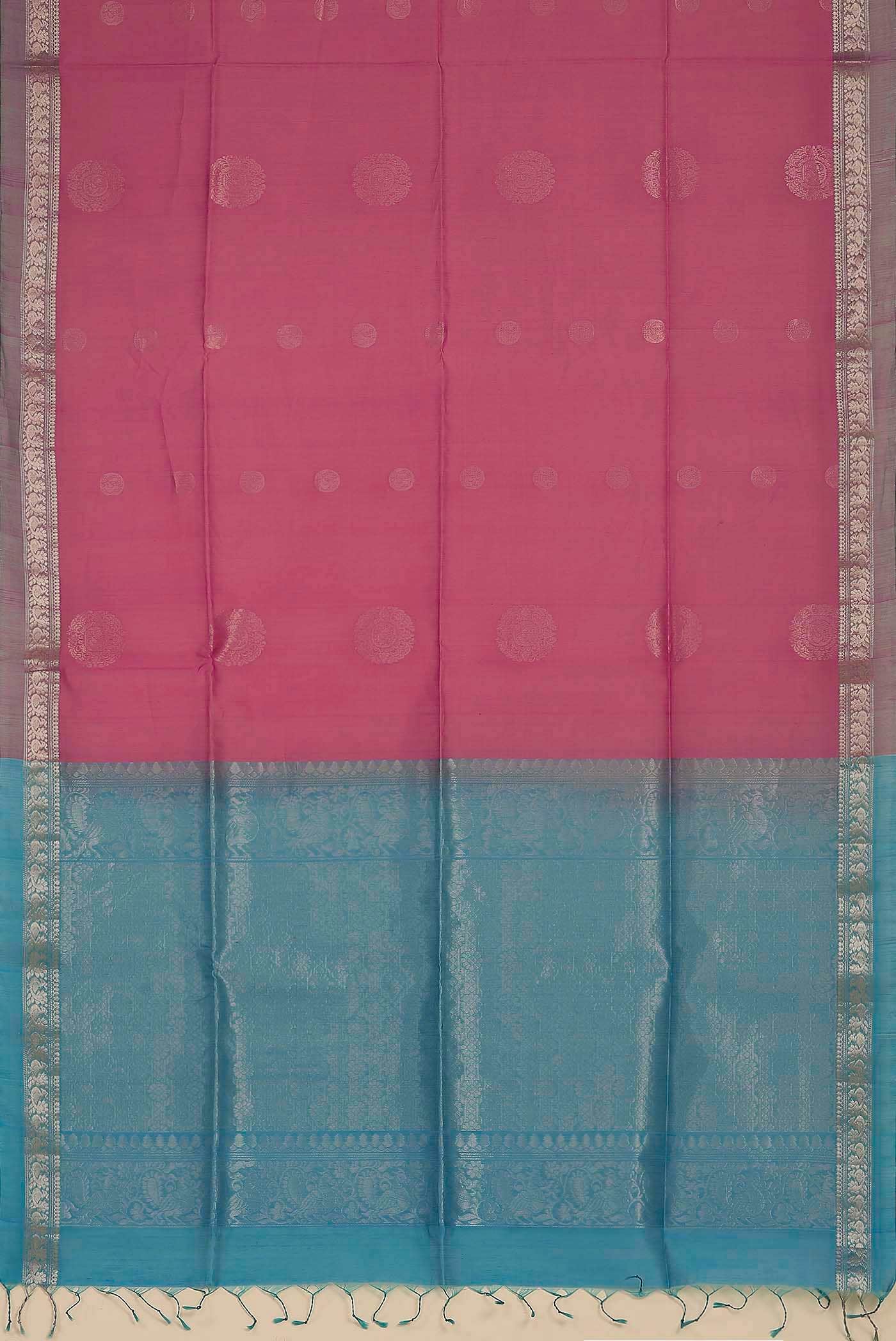 Pink Silk Cotton Saree