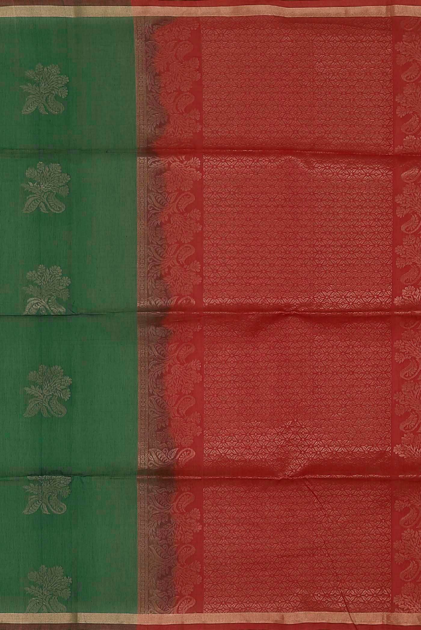 Green Silk Cotton Saree