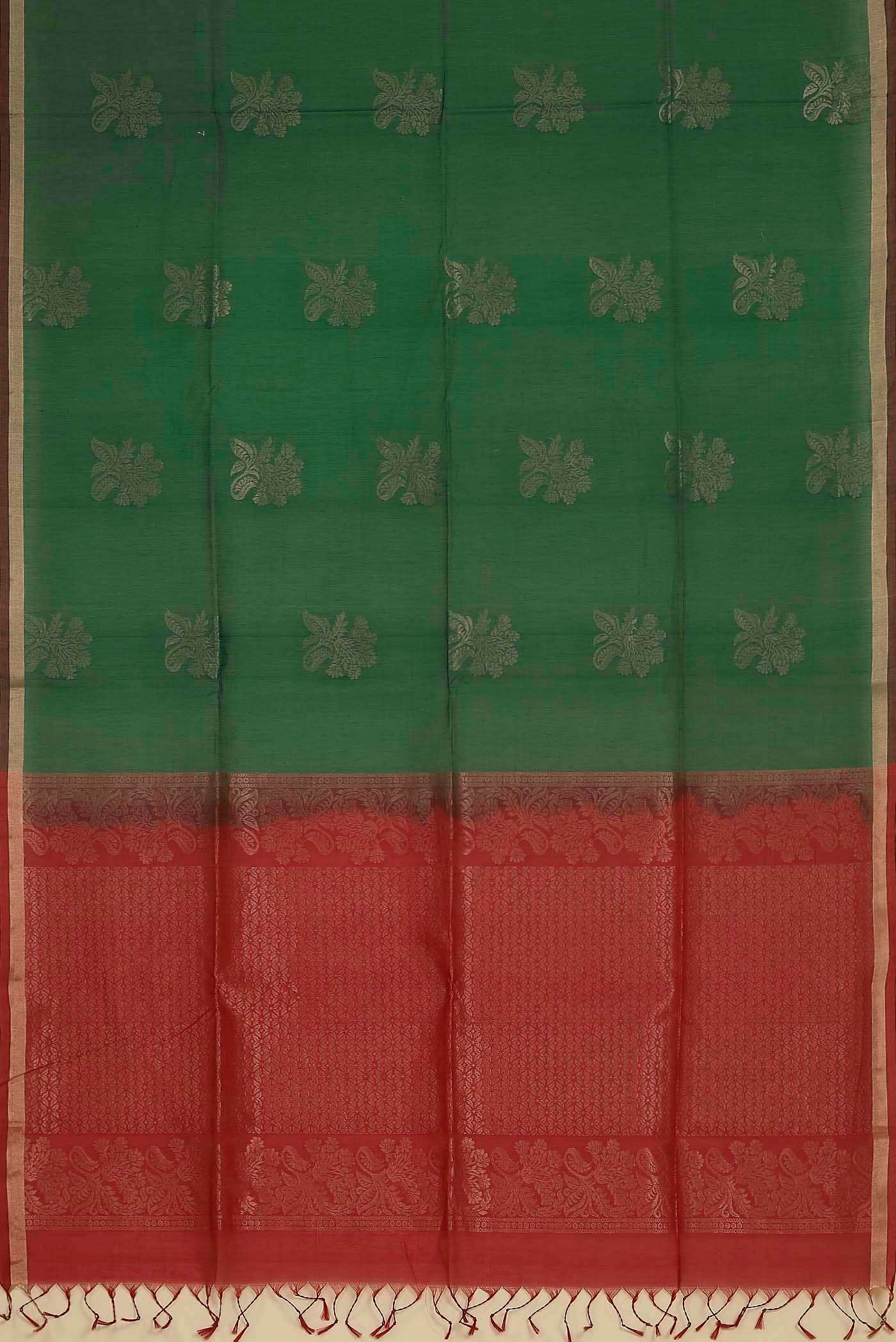 Green Silk Cotton Saree