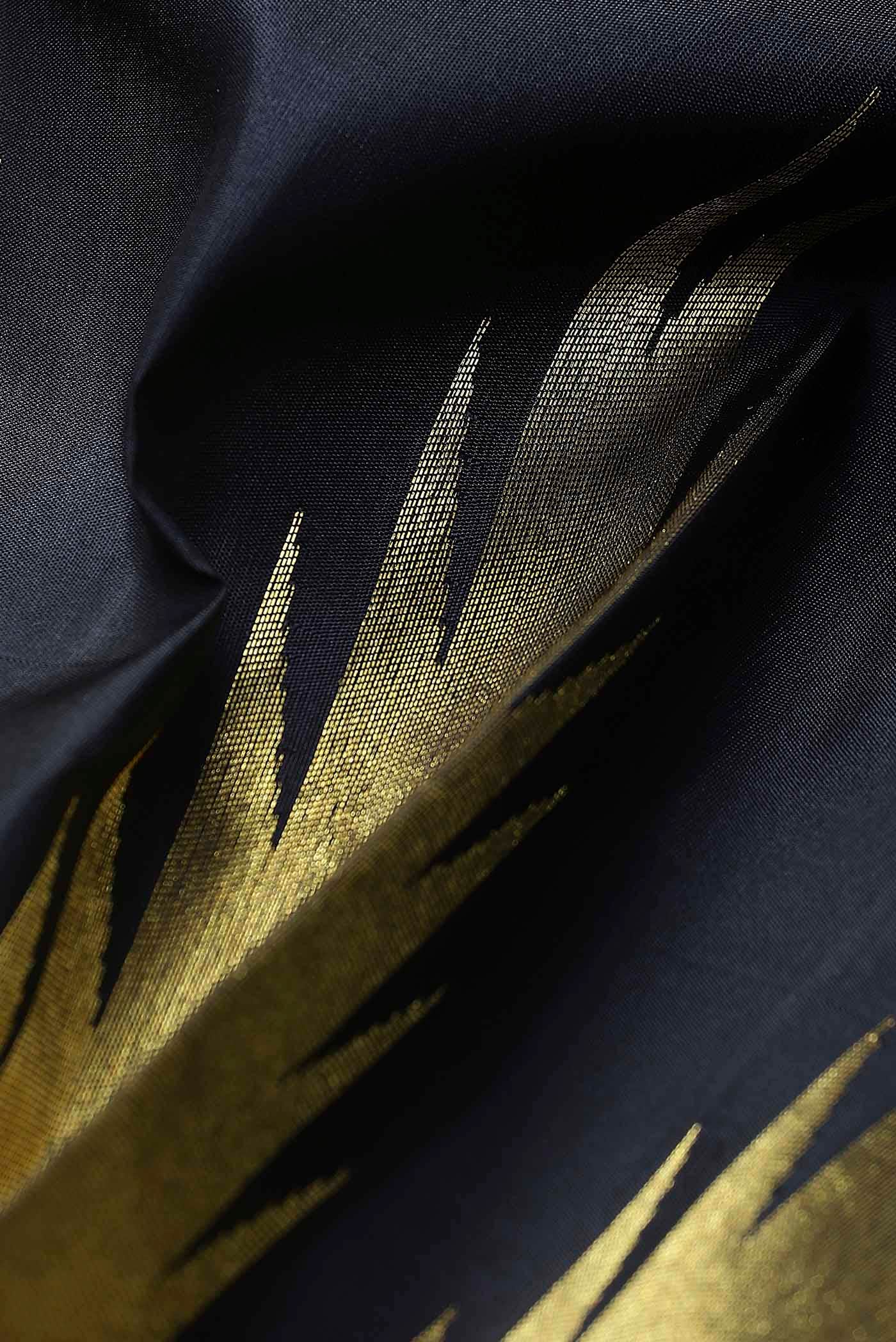 Black Kanchipuram Silk Saree