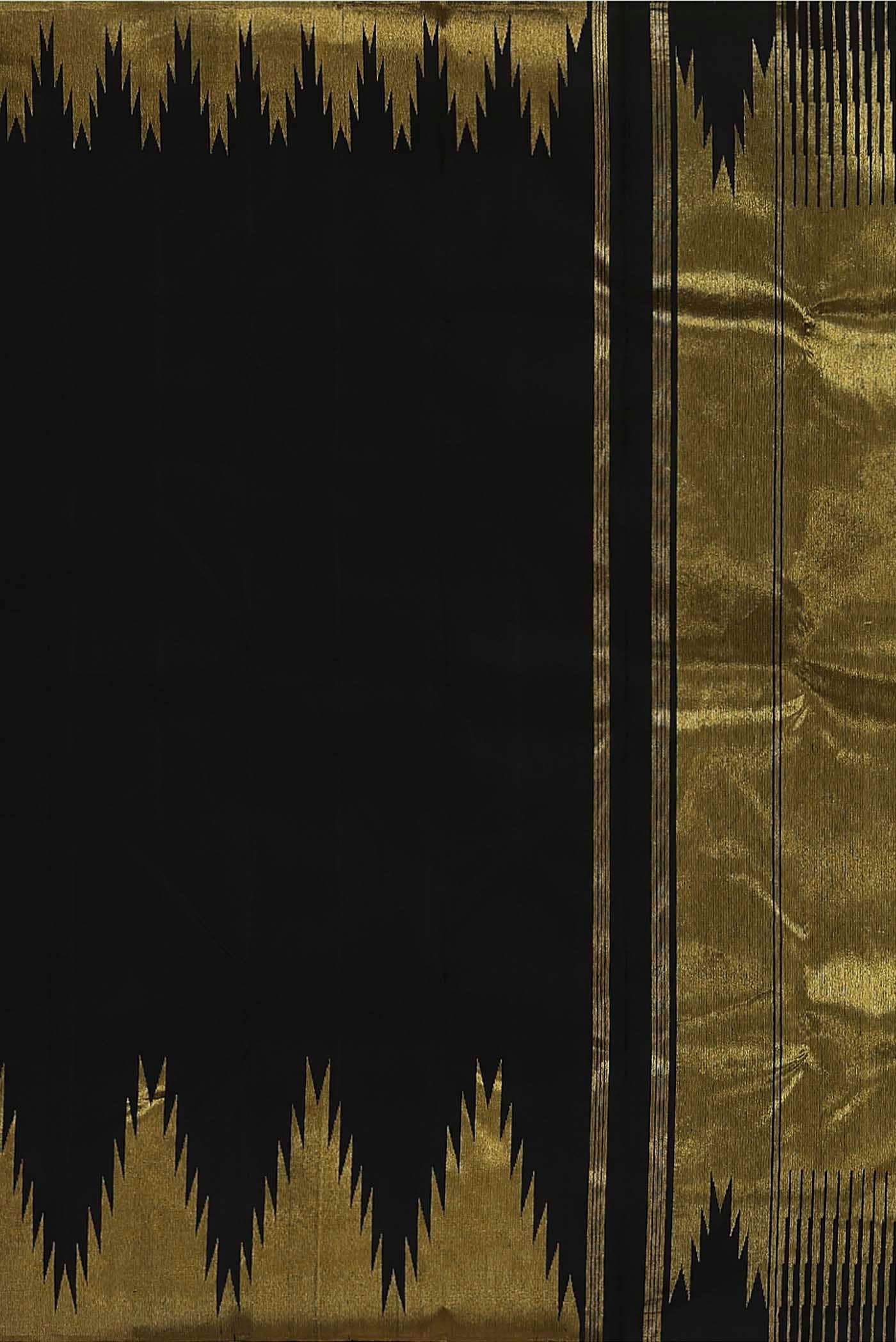Black Kanchipuram Silk Saree