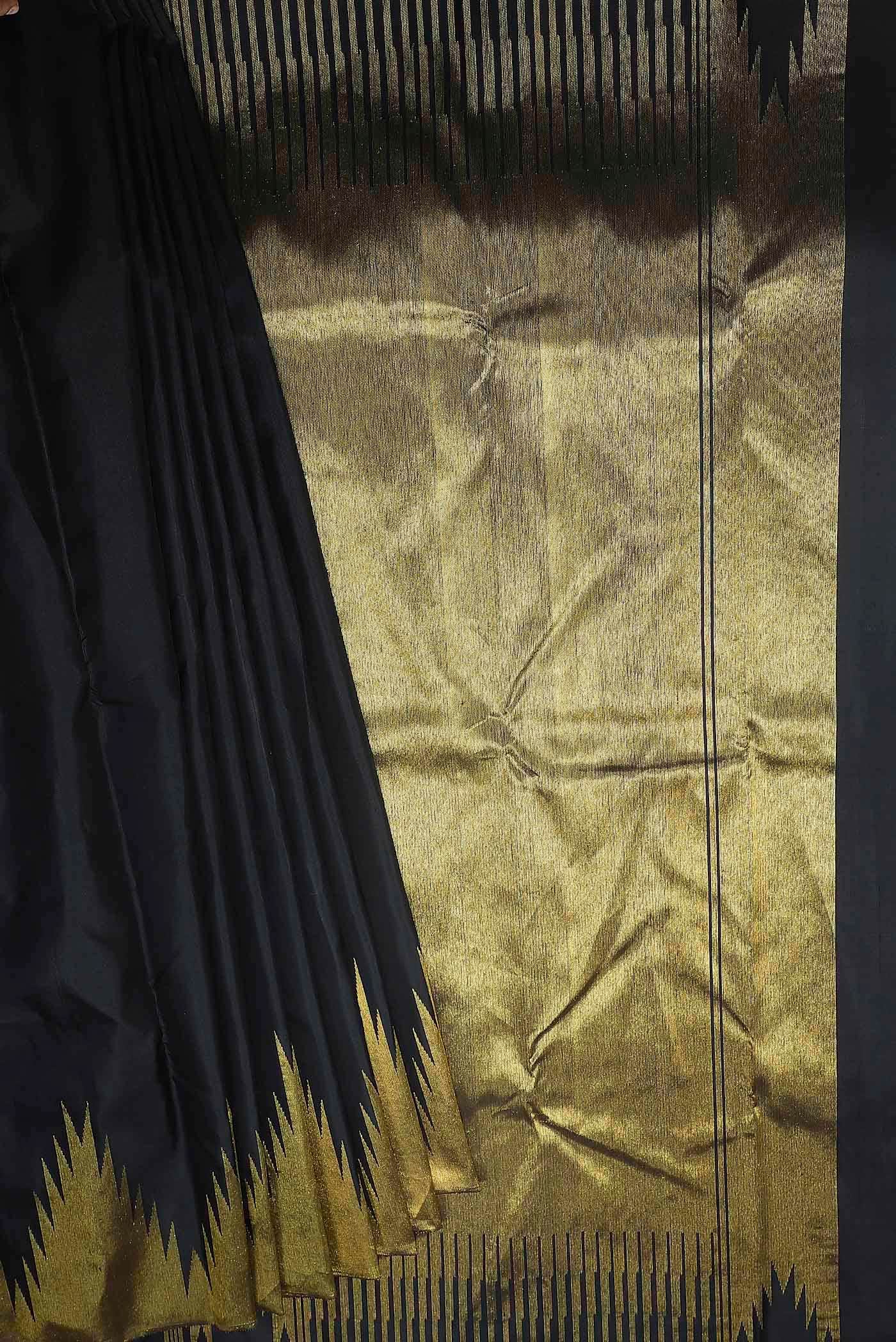 Black Kanchipuram Silk Saree