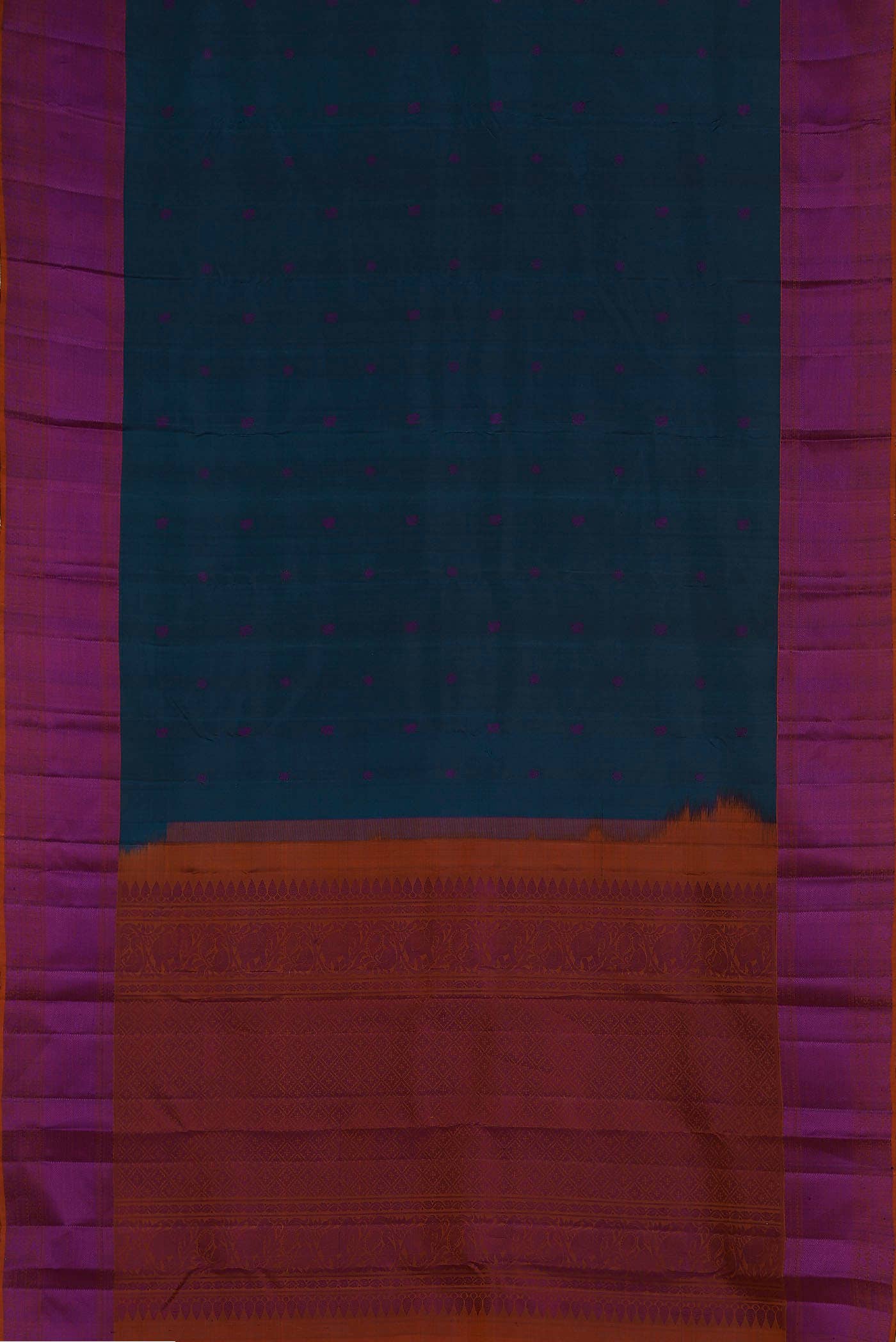 Blue Kanchipuram Silk Saree