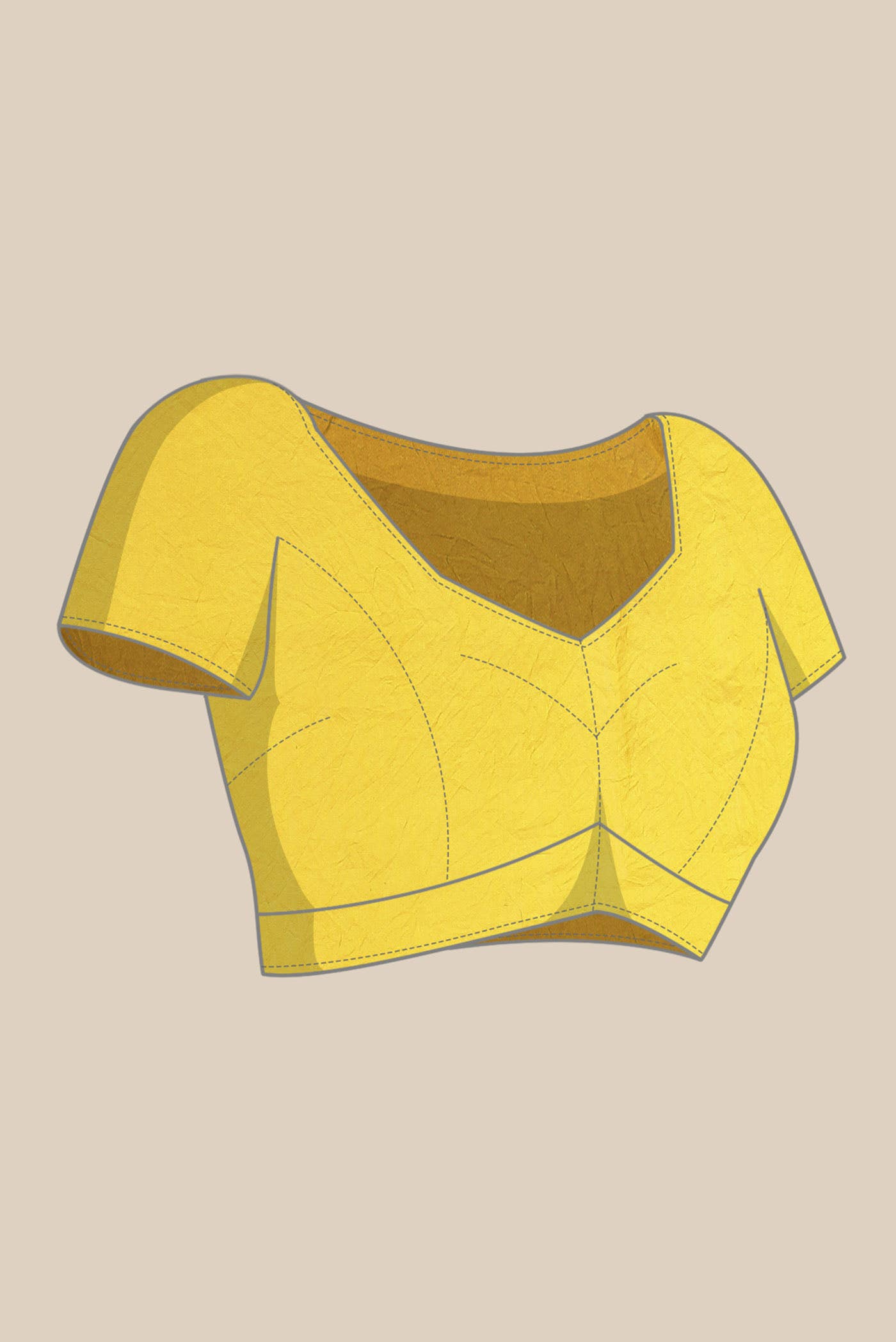 Yellow Maheshwari Silk Cotton Saree