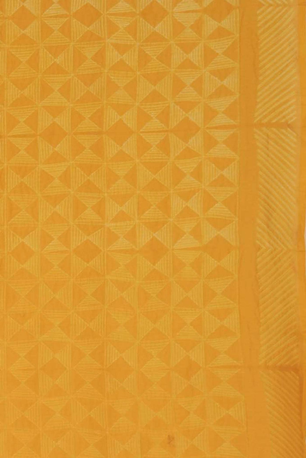 Yellow Maheshwari Silk Cotton Saree