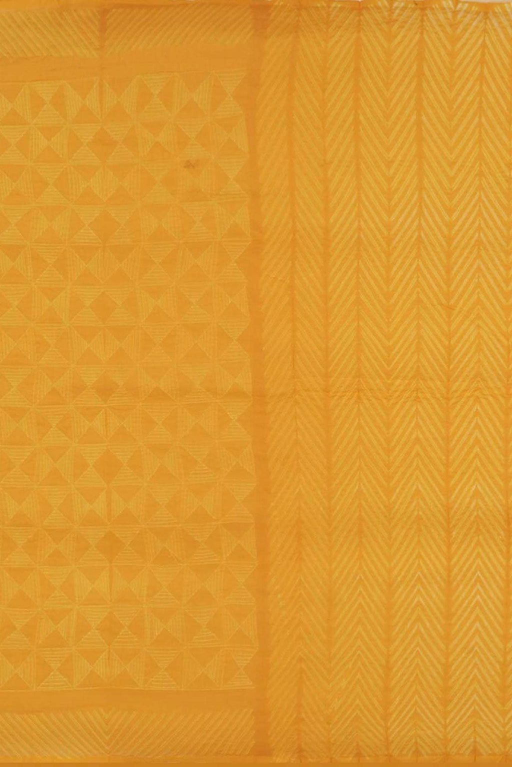 Yellow Maheshwari Silk Cotton Saree