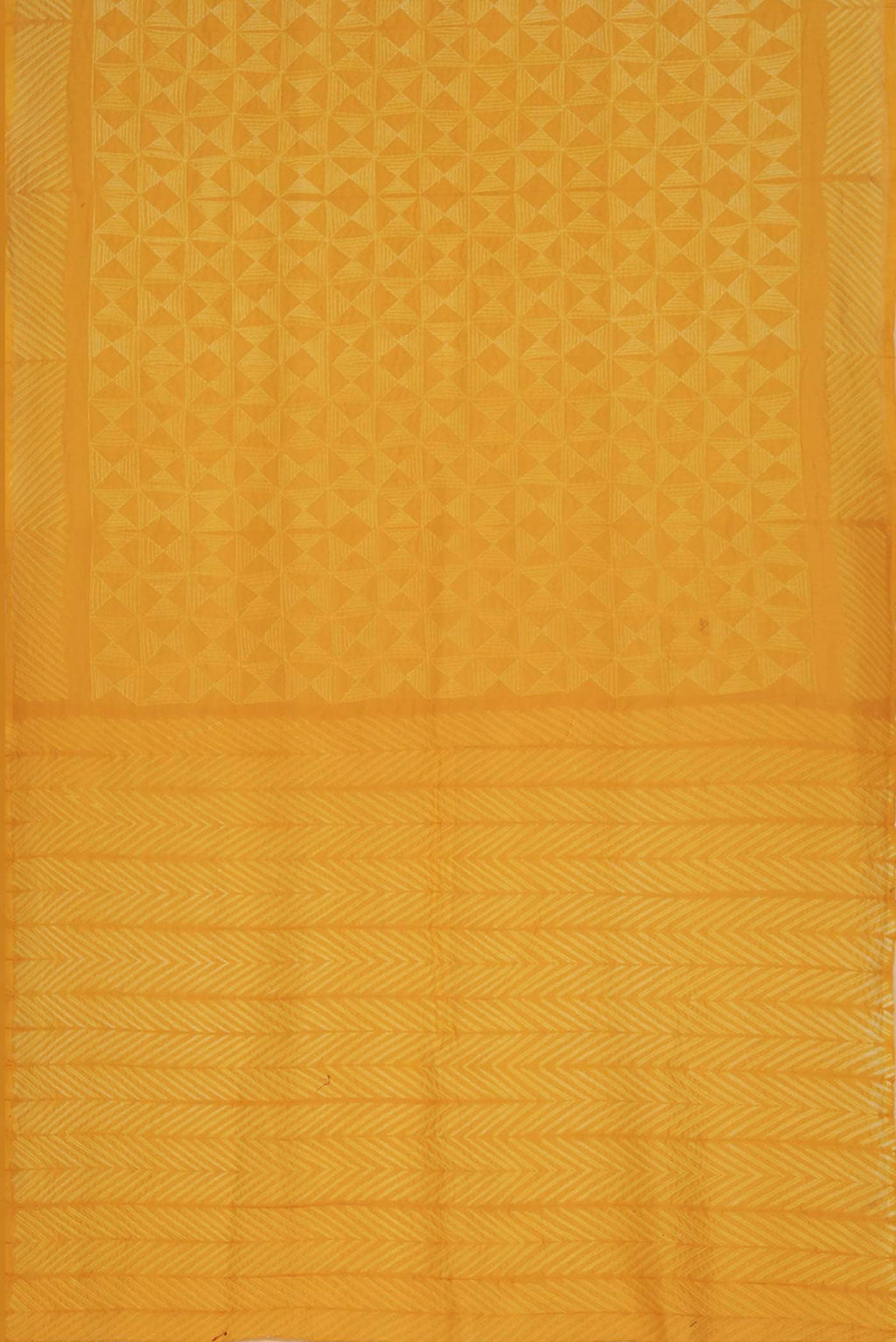 Yellow Maheshwari Silk Cotton Saree