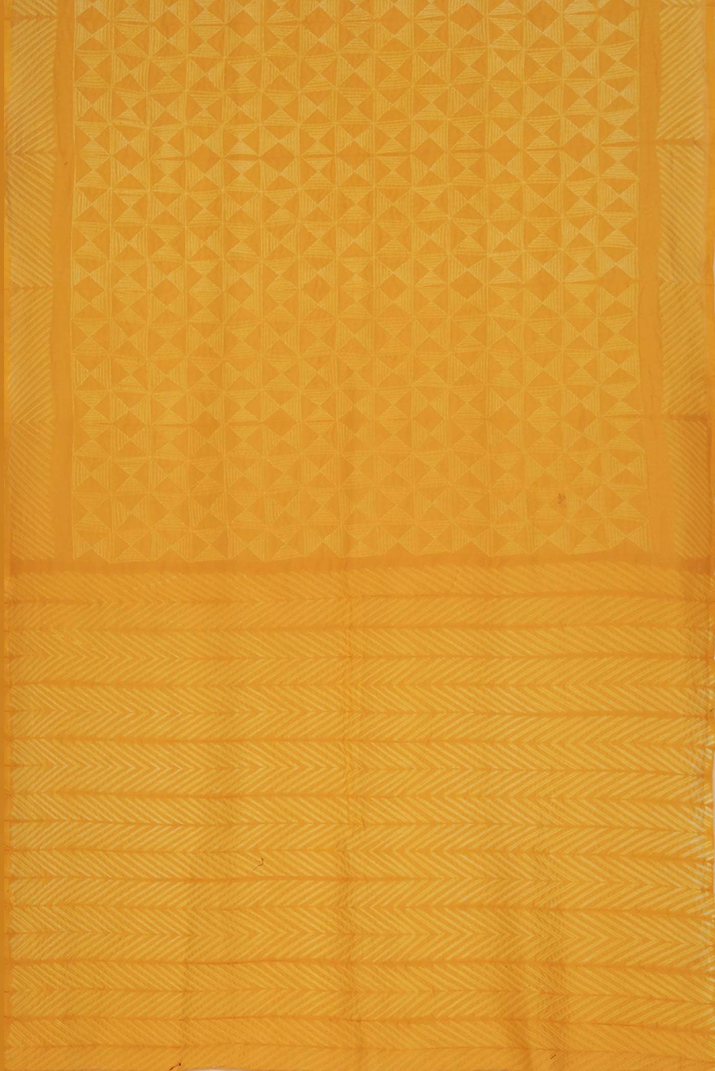 Yellow Maheshwari Silk Cotton Saree