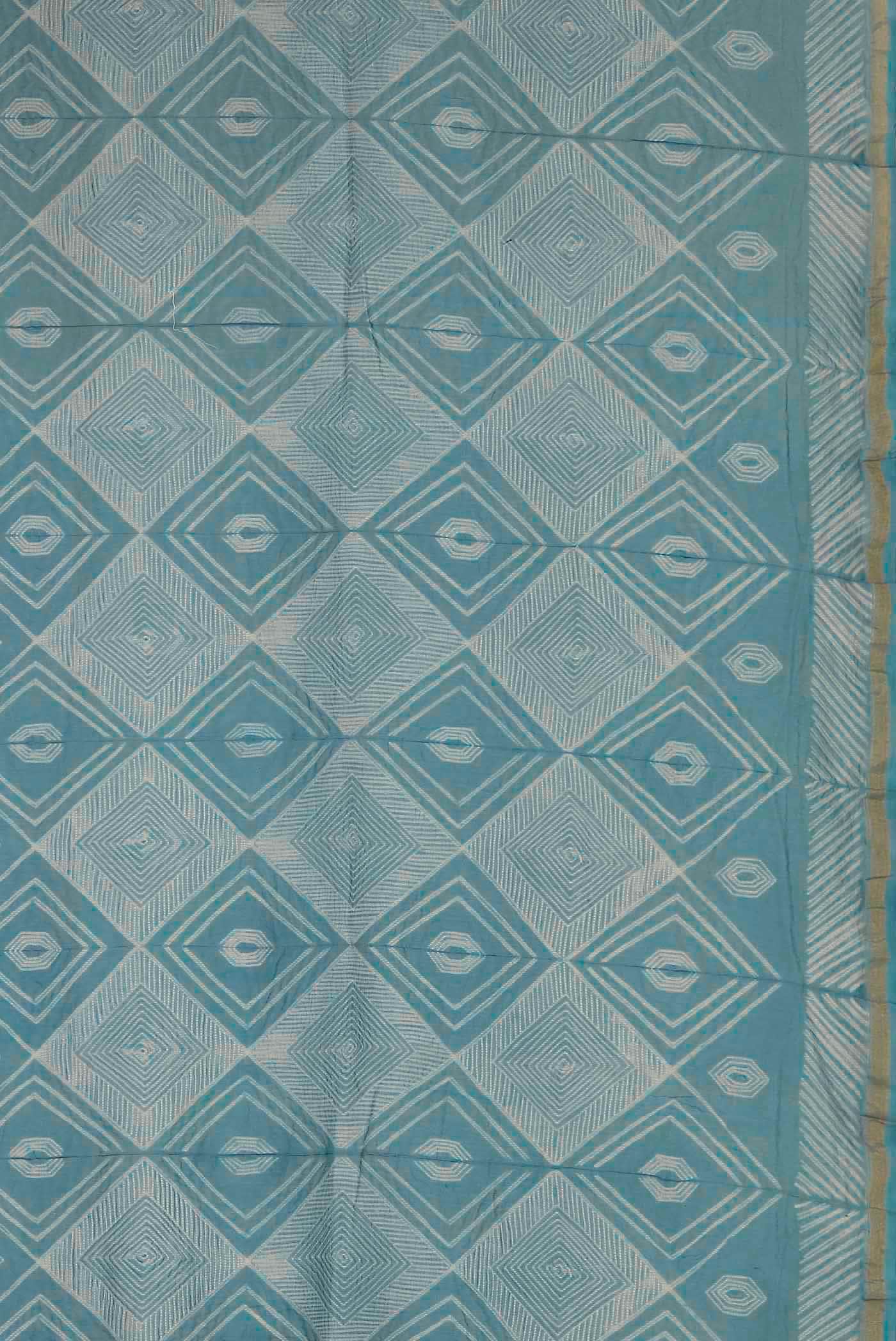 Blue Chanderi Silk Cotton Saree