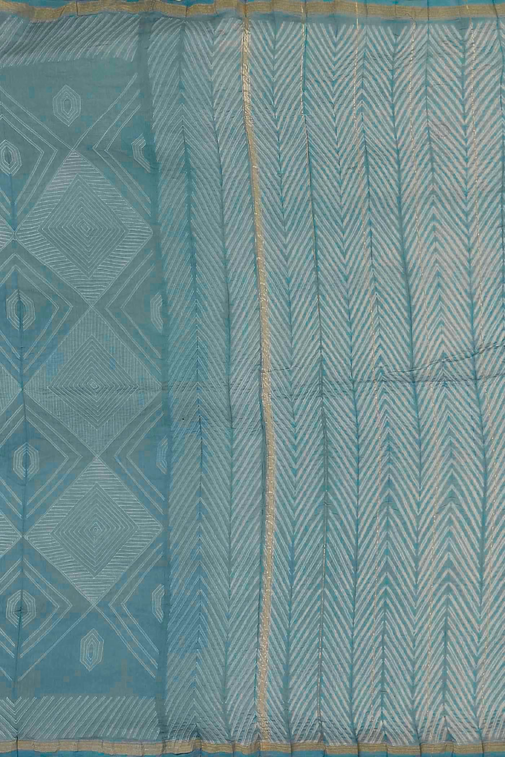 Blue Chanderi Silk Cotton Saree