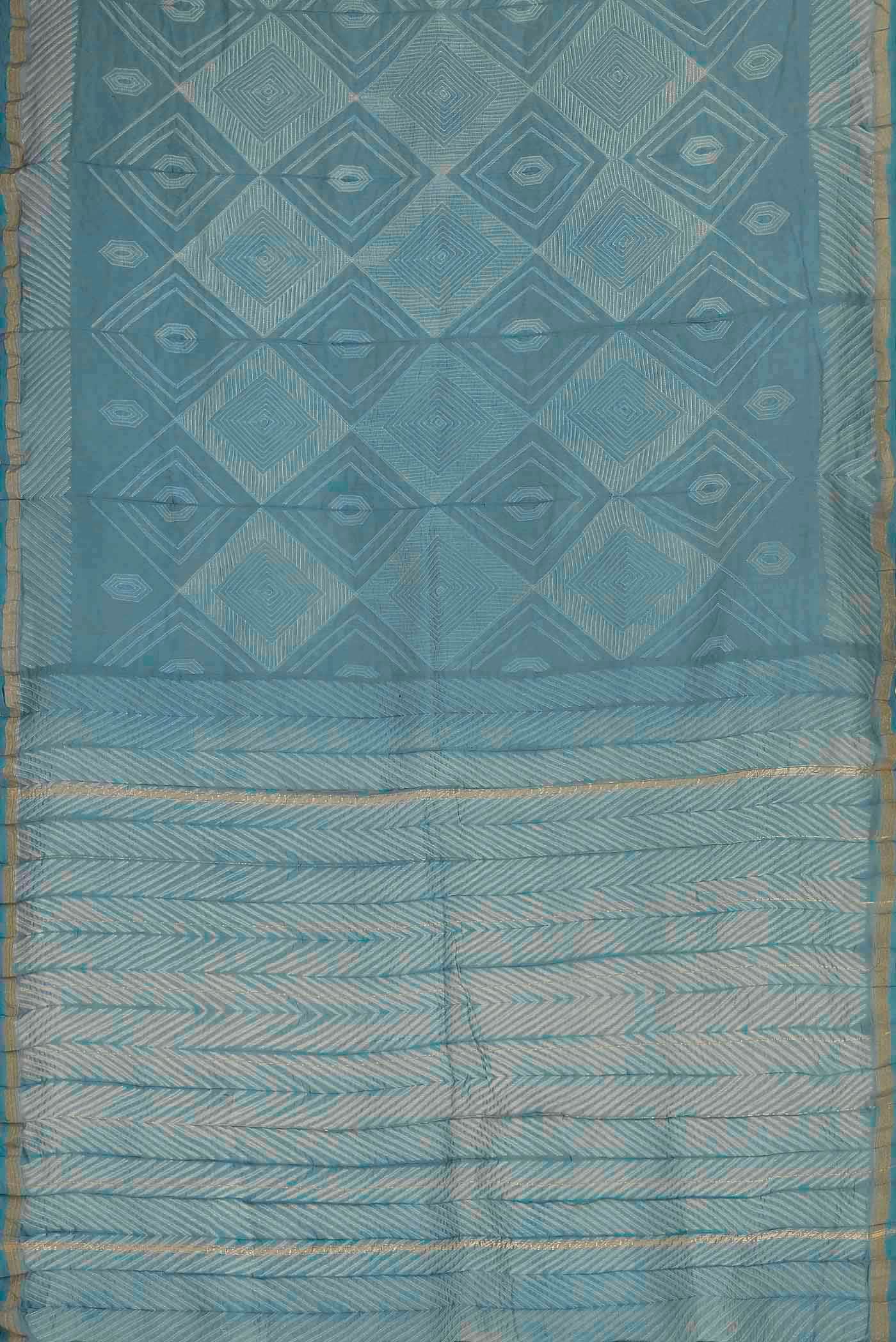 Blue Chanderi Silk Cotton Saree