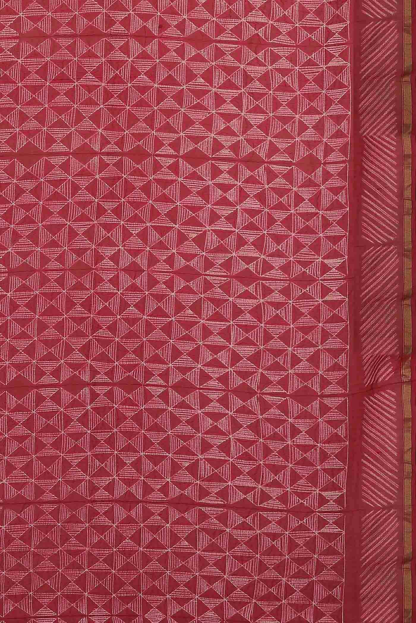 Pink Chanderi Silk Cotton Saree