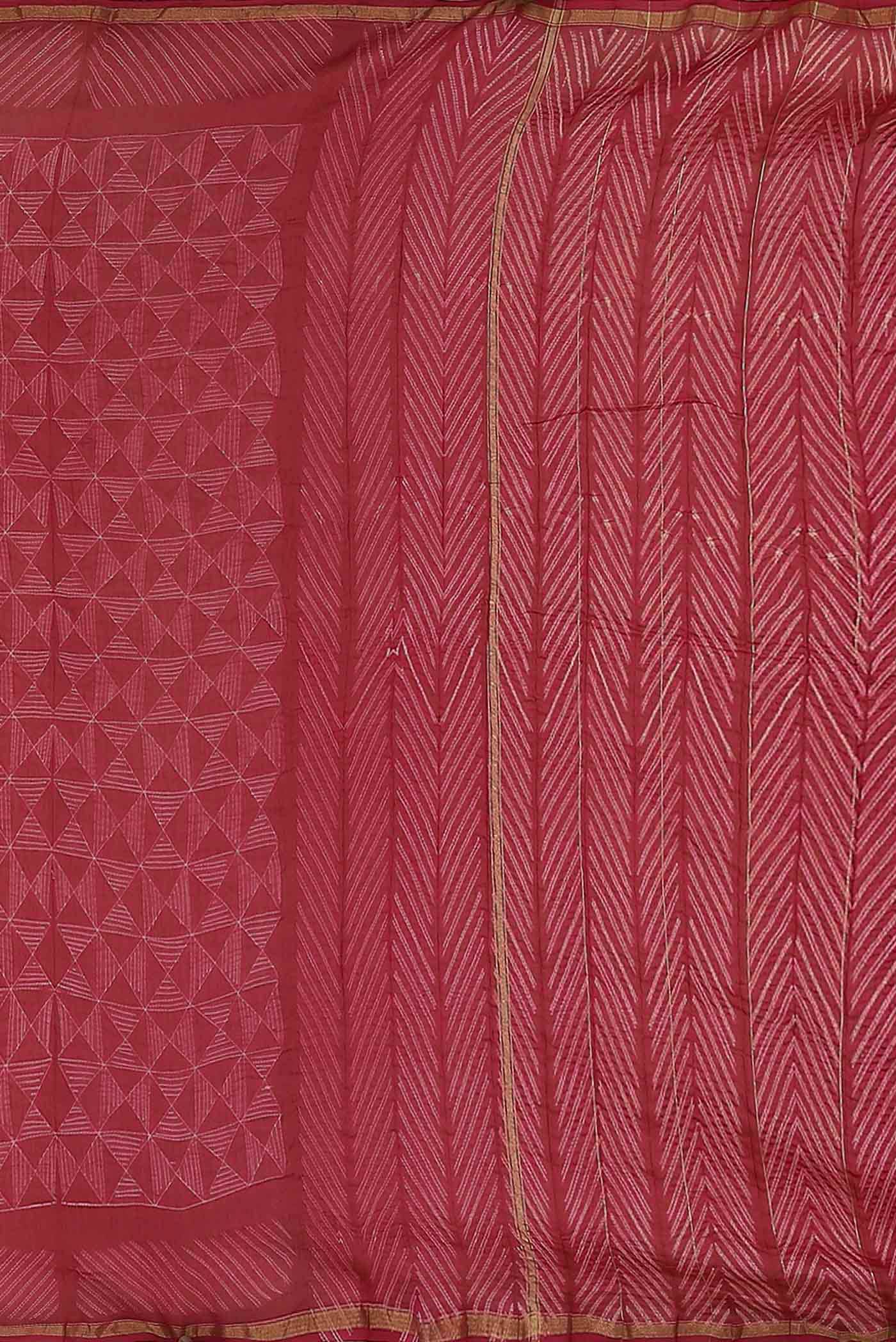Pink Chanderi Silk Cotton Saree