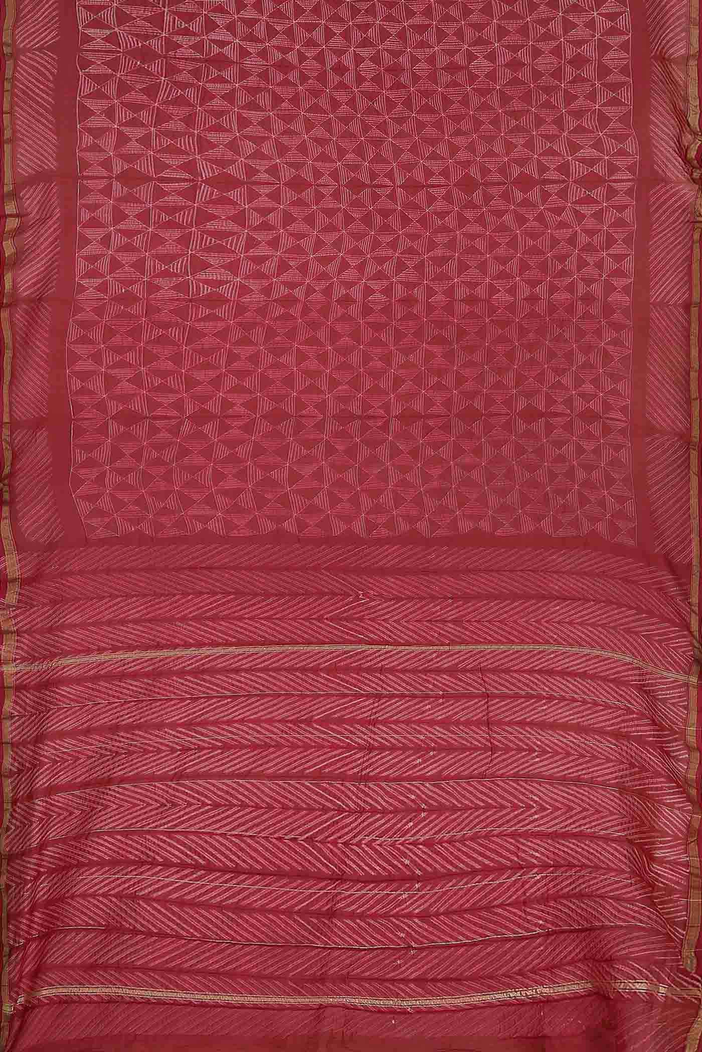Pink Chanderi Silk Cotton Saree