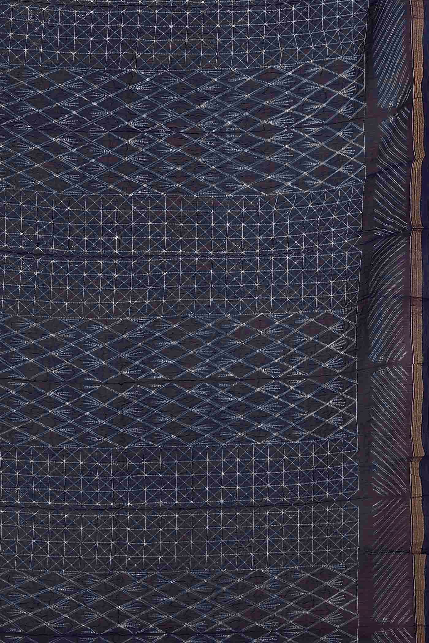 Blue Chanderi Silk Cotton Saree