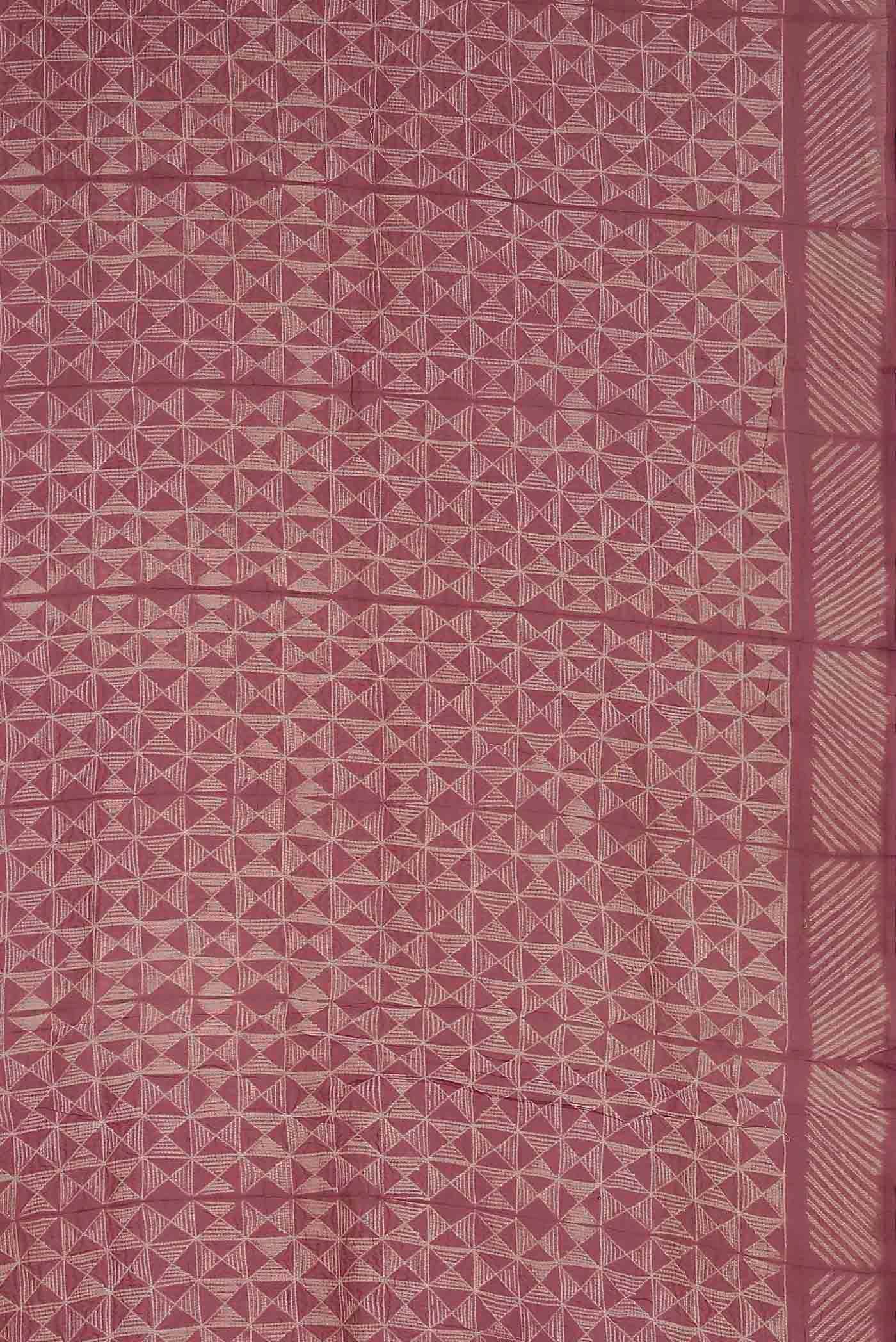 Pink Chanderi Silk Cotton Saree
