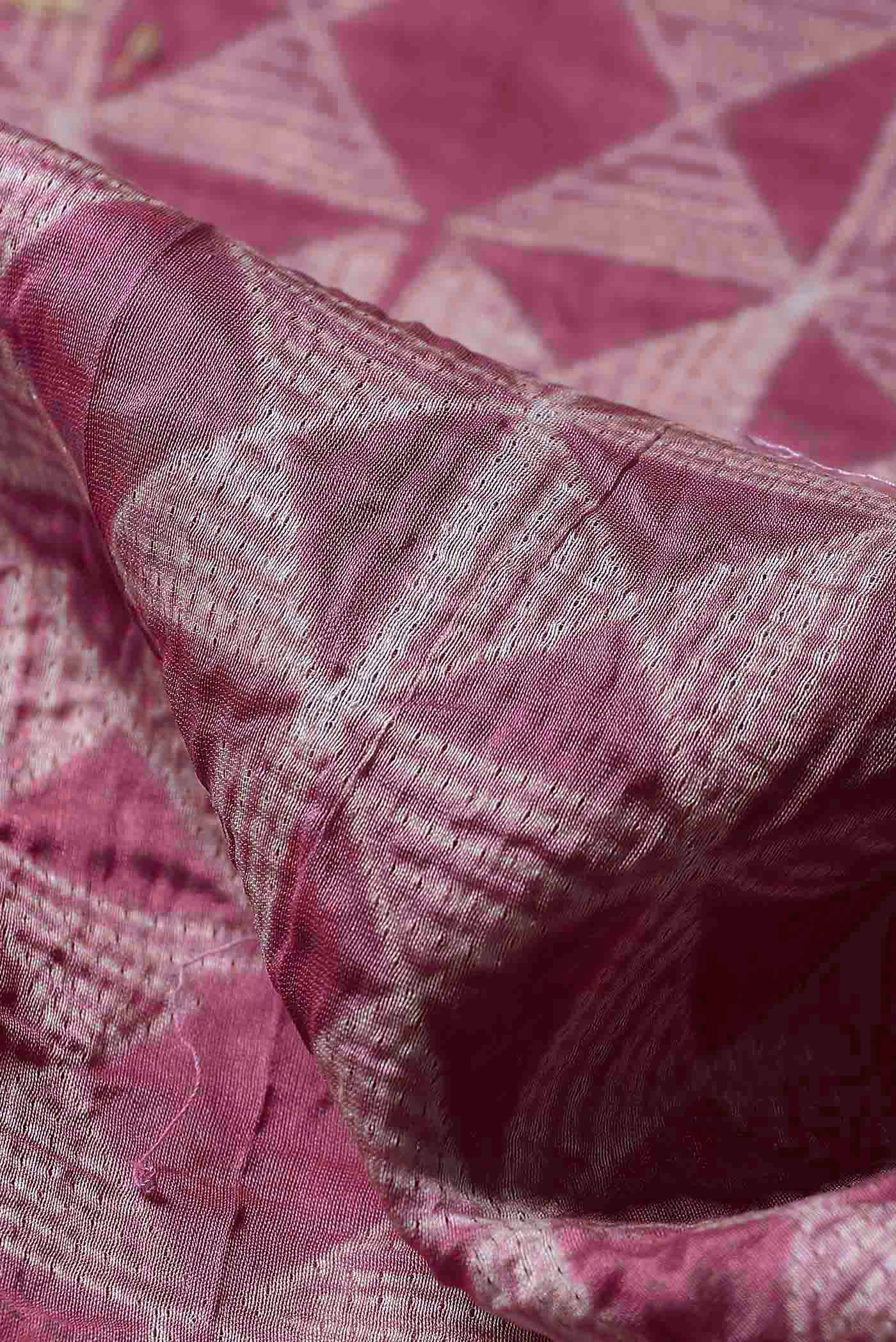 Pink Chanderi Silk Cotton Saree