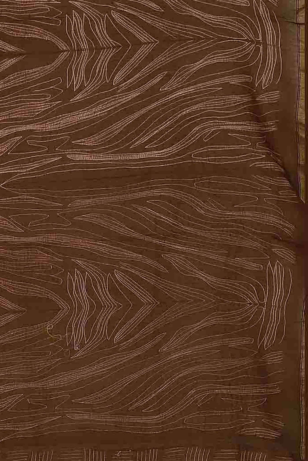 Brown Chanderi Silk Cotton Saree