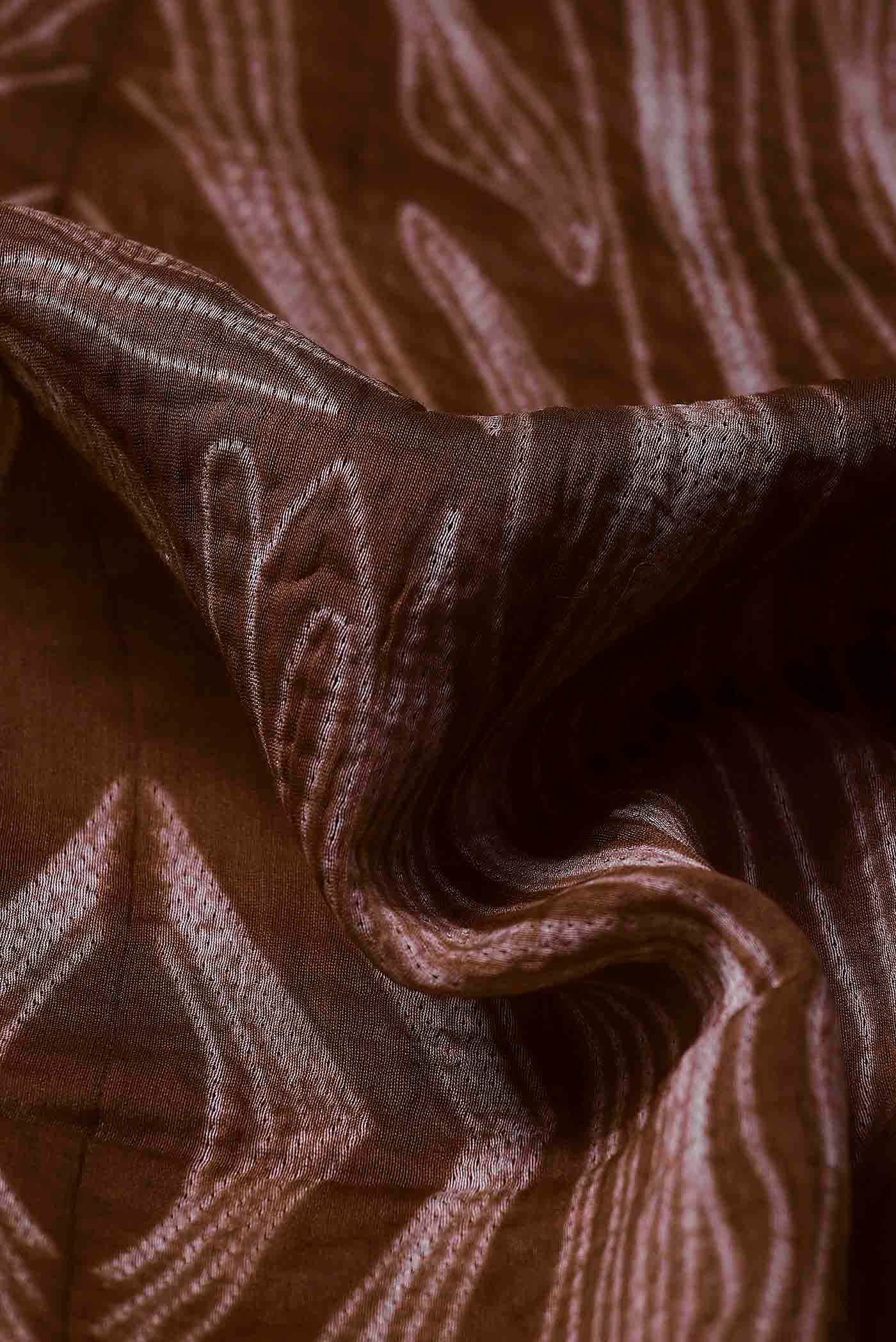 Brown Chanderi Silk Cotton Saree