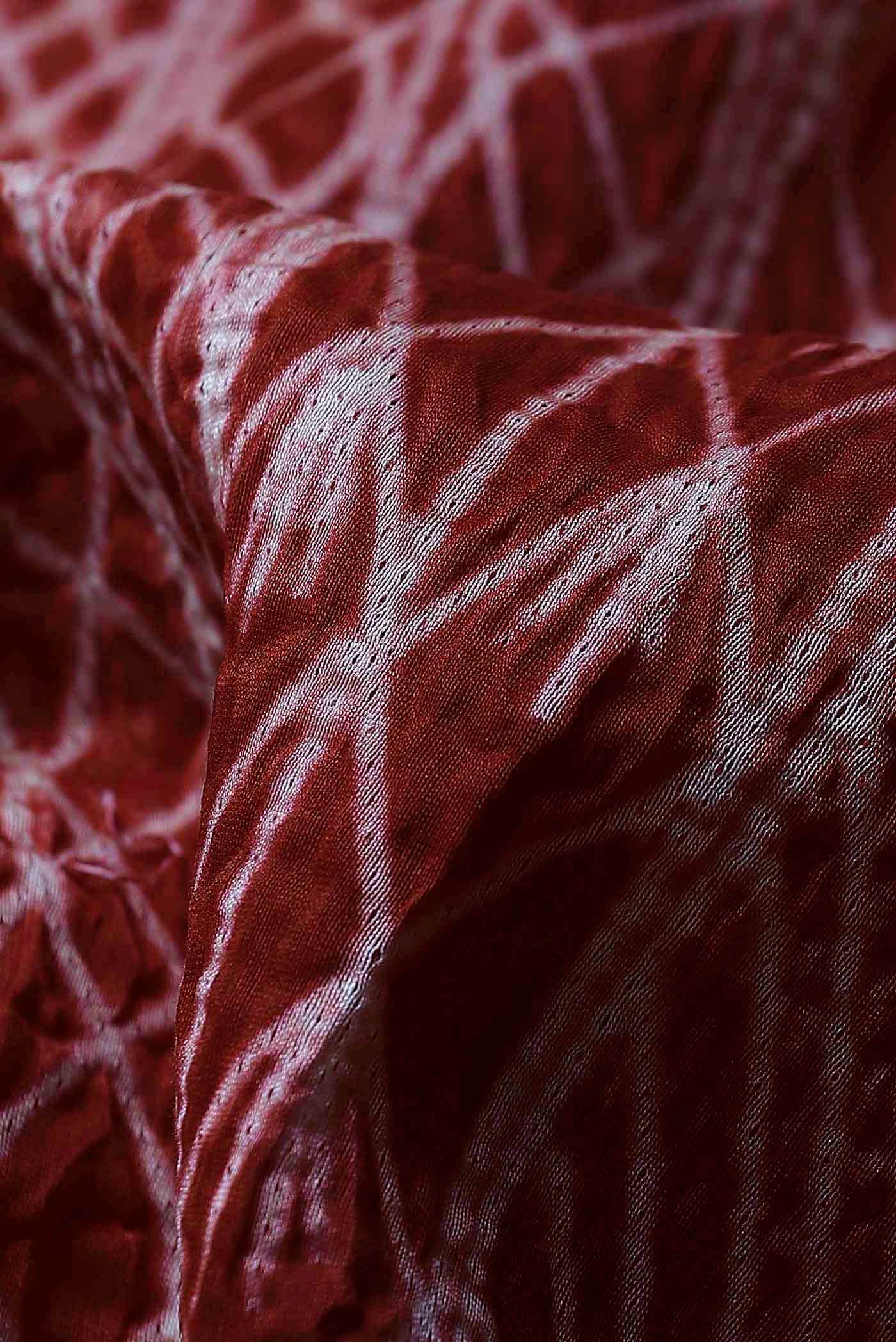 Maroon Chanderi Silk Cotton Saree