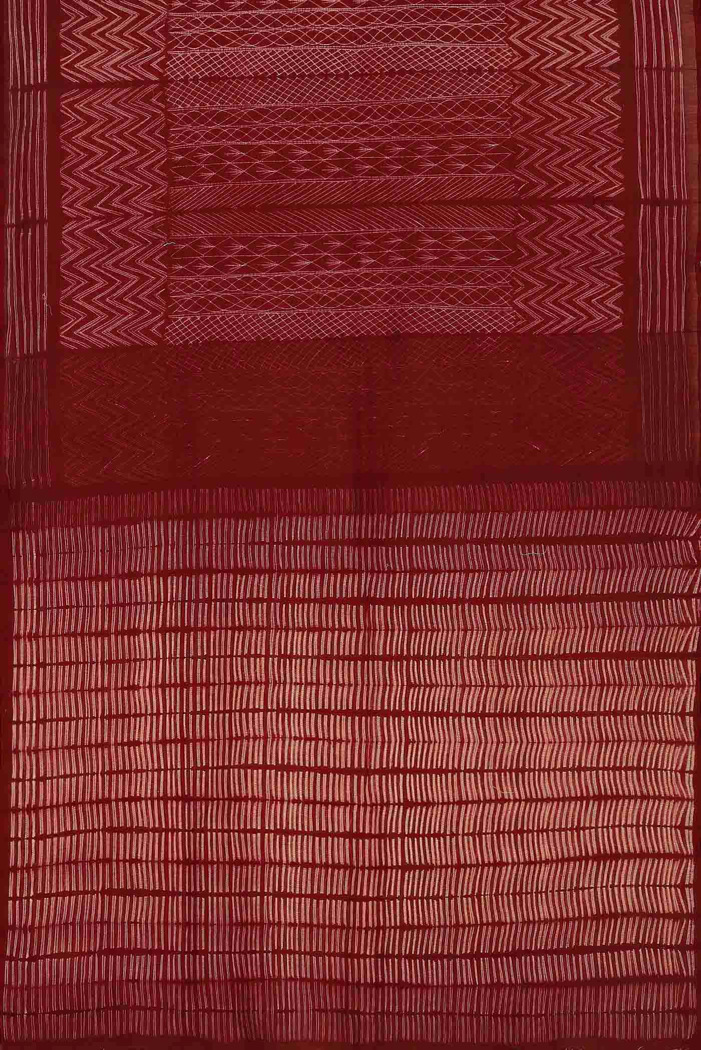 Maroon Chanderi Silk Cotton Saree