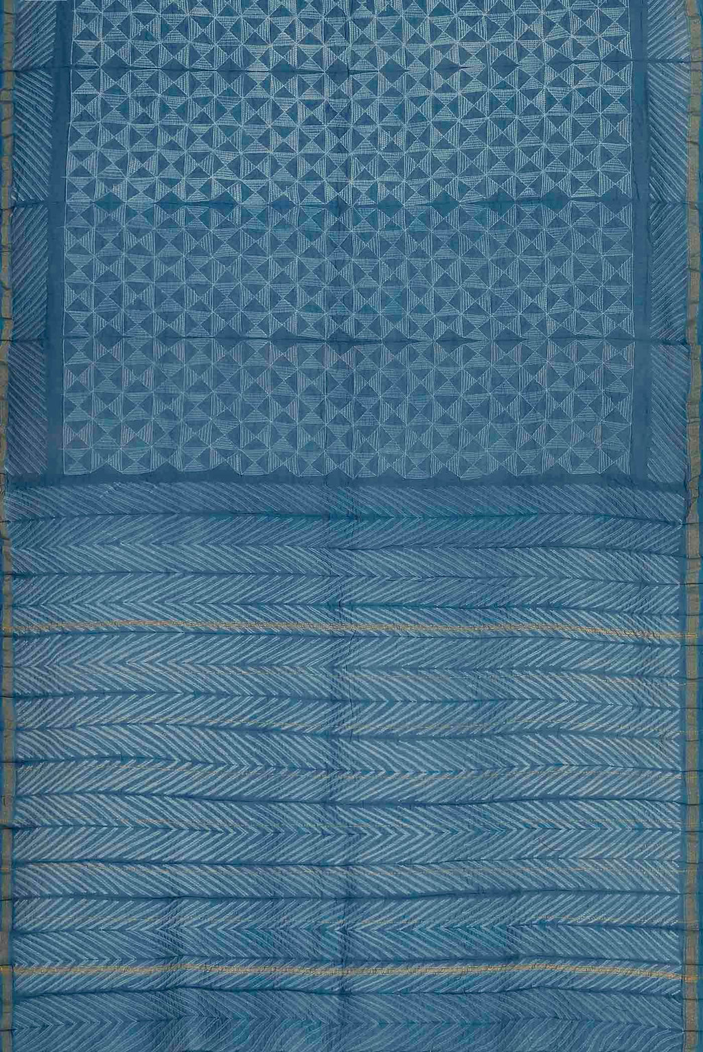 Blue Chanderi Silk Cotton Saree