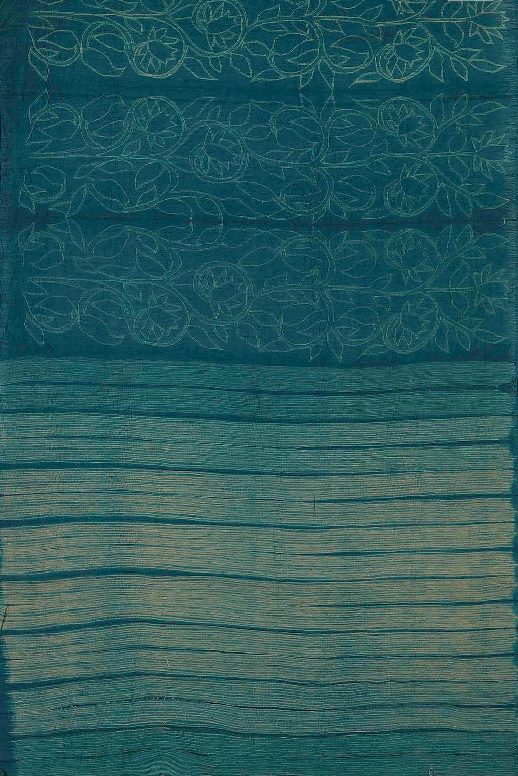 Blue Tussar Silk Saree