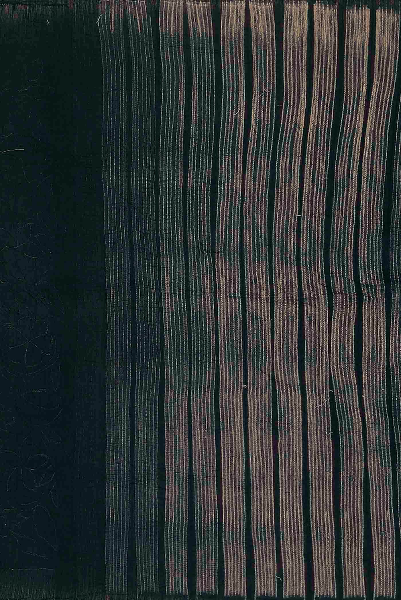 Black Tussar Silk Saree