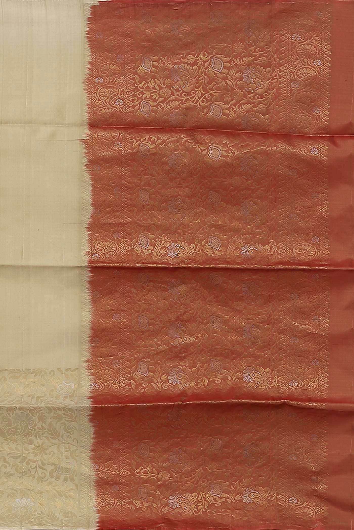 Beige Soft Silk Saree