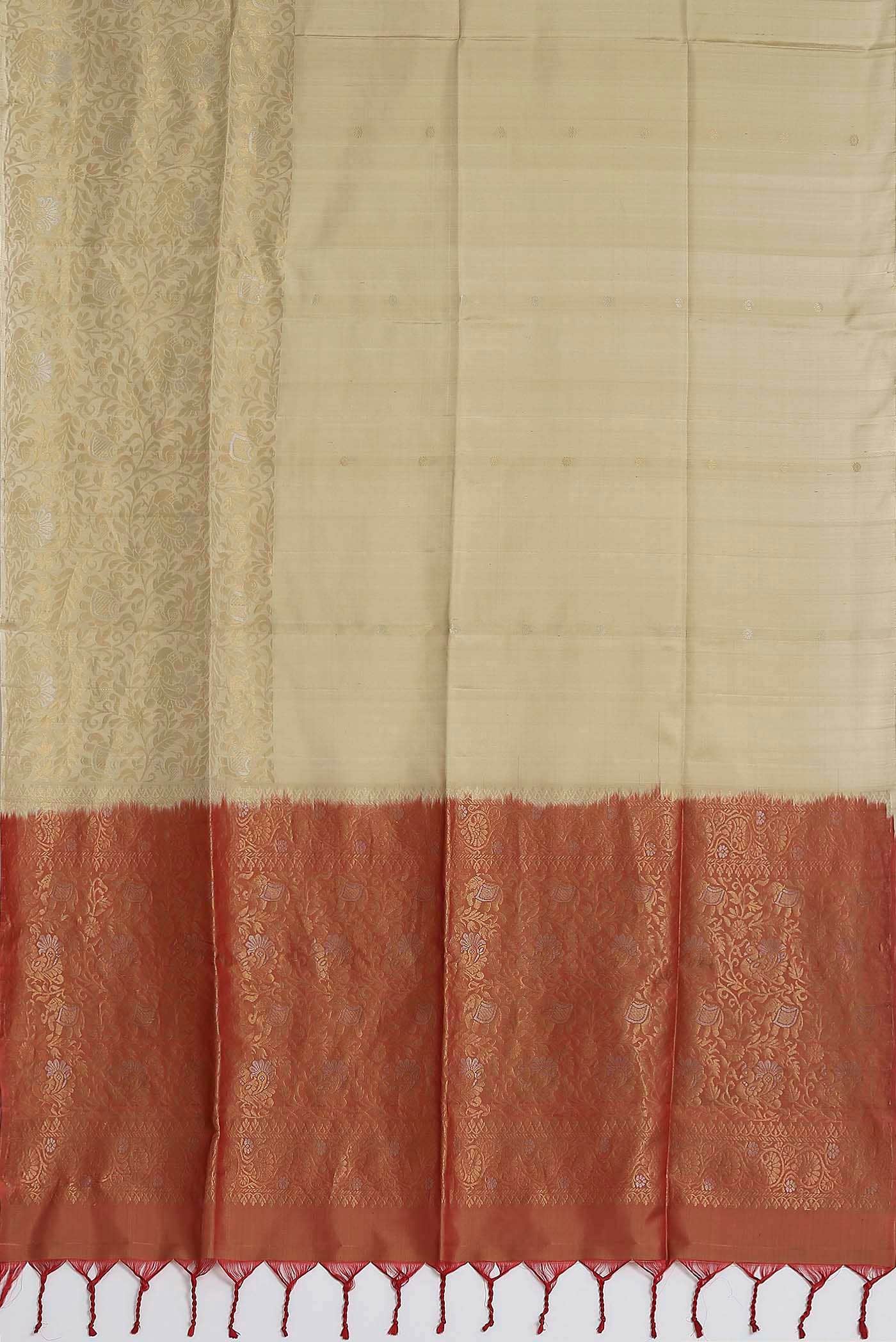 Beige Soft Silk Saree
