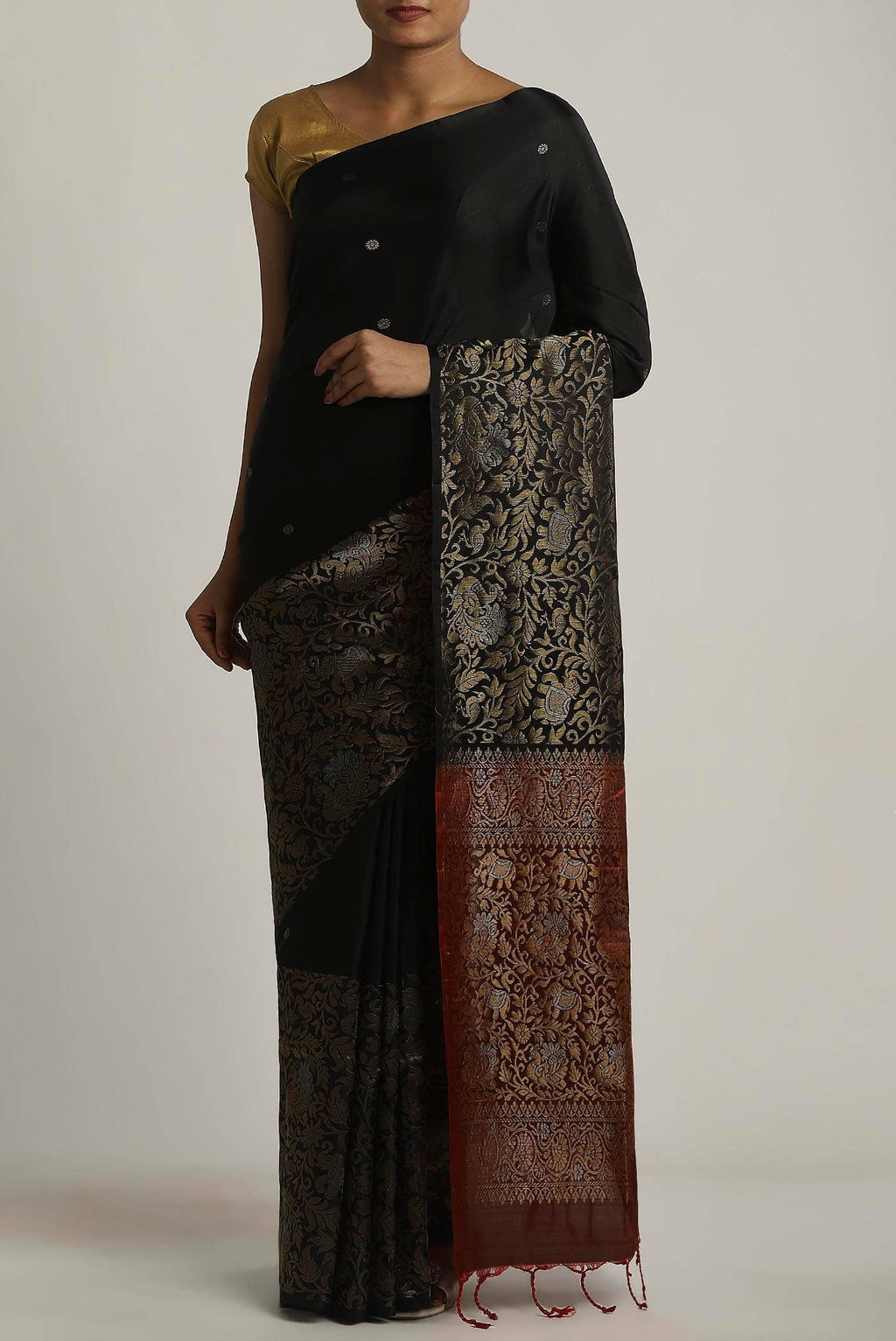 Black Soft Silk Saree