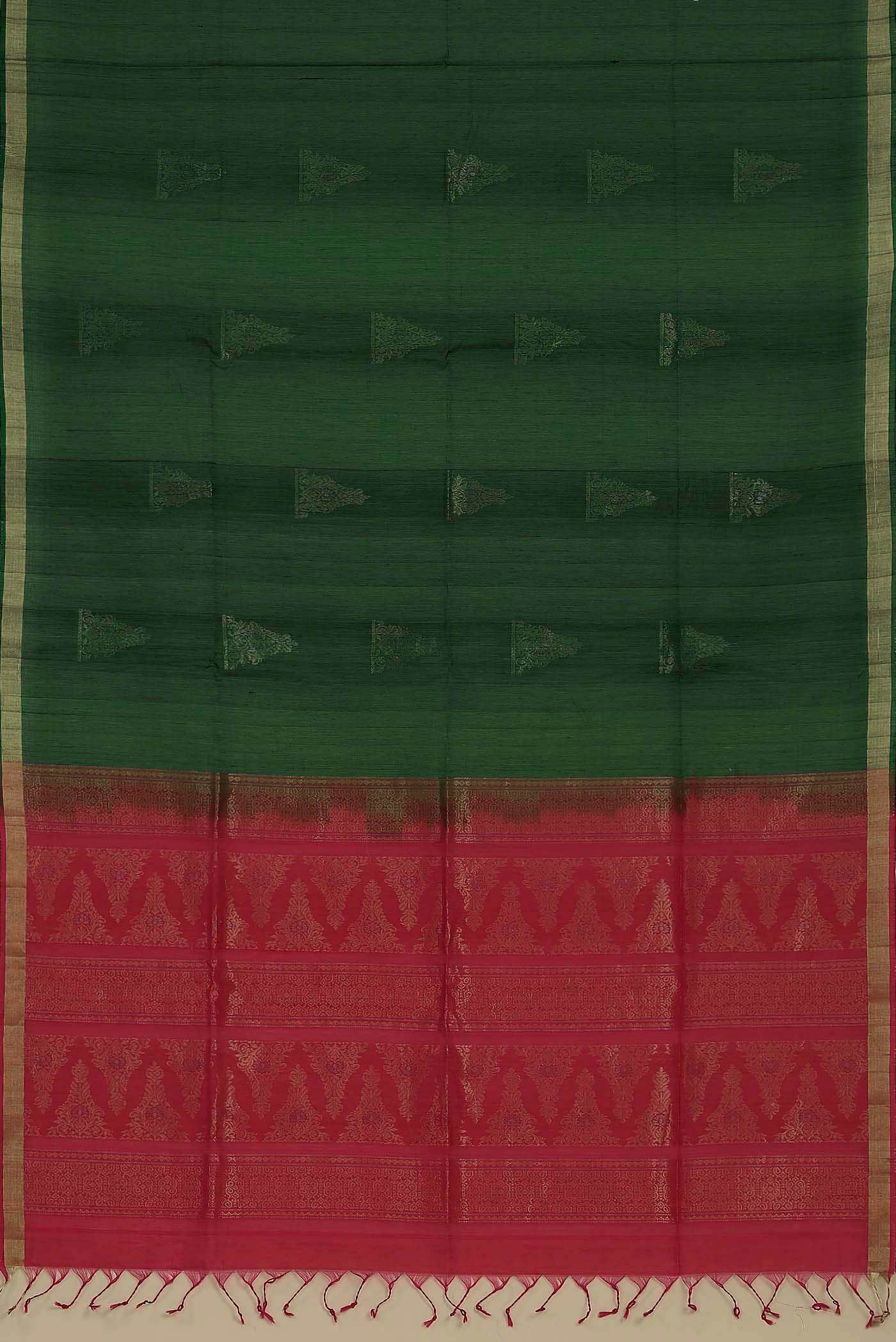Green Silk Cotton Saree