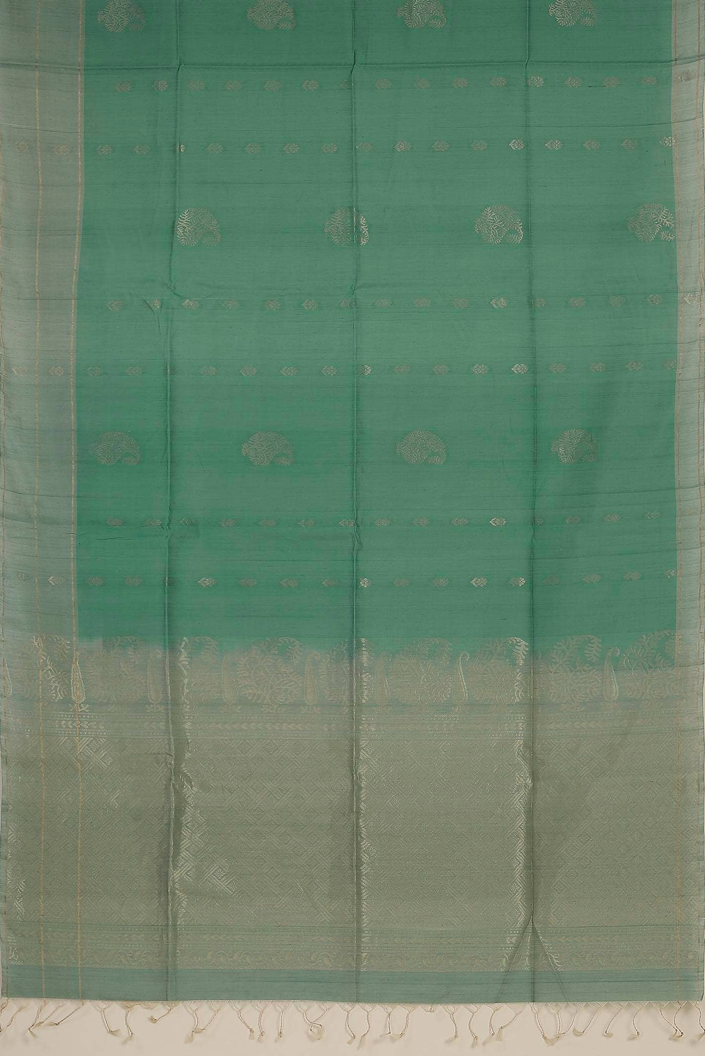Green Silk Cotton Saree