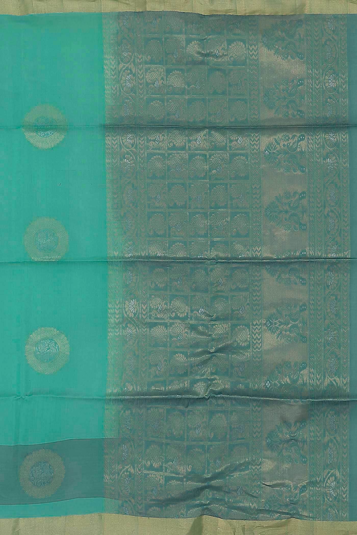 Green Silk Cotton Saree