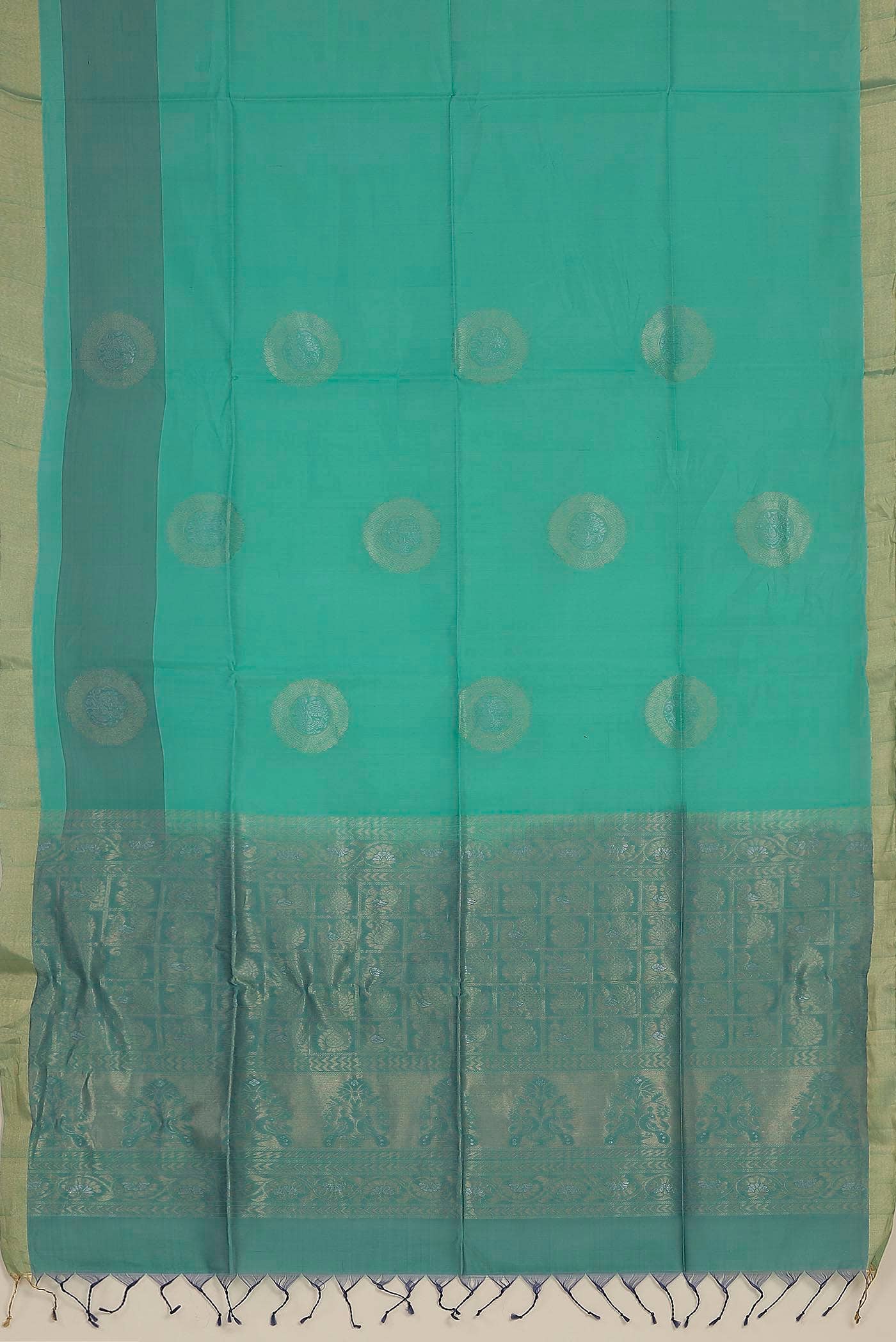 Green Silk Cotton Saree