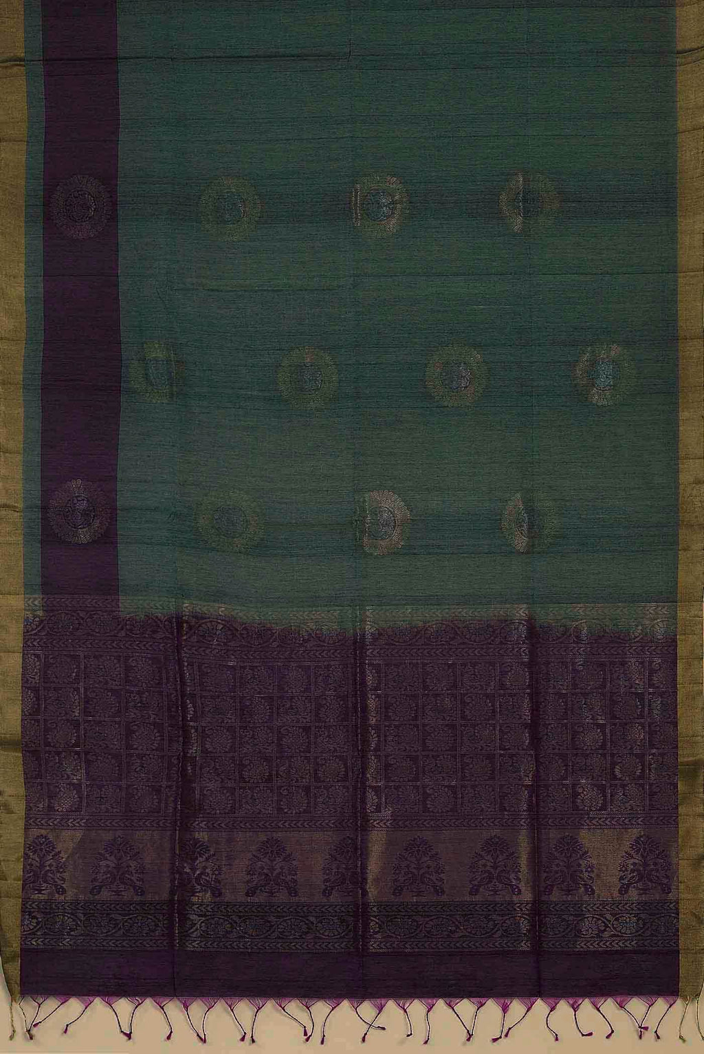 Grey Silk Cotton Saree