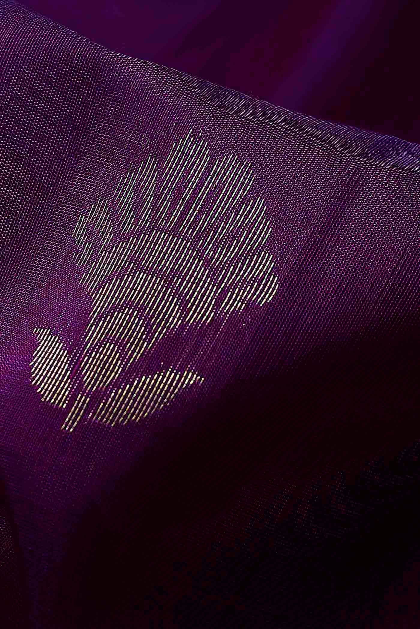 Purple Silk Cotton Saree