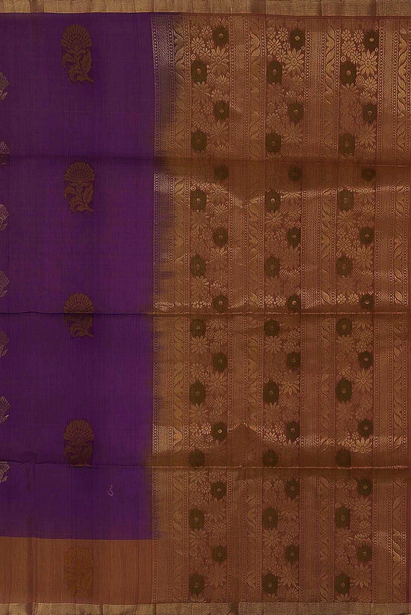 Purple Silk Cotton Saree