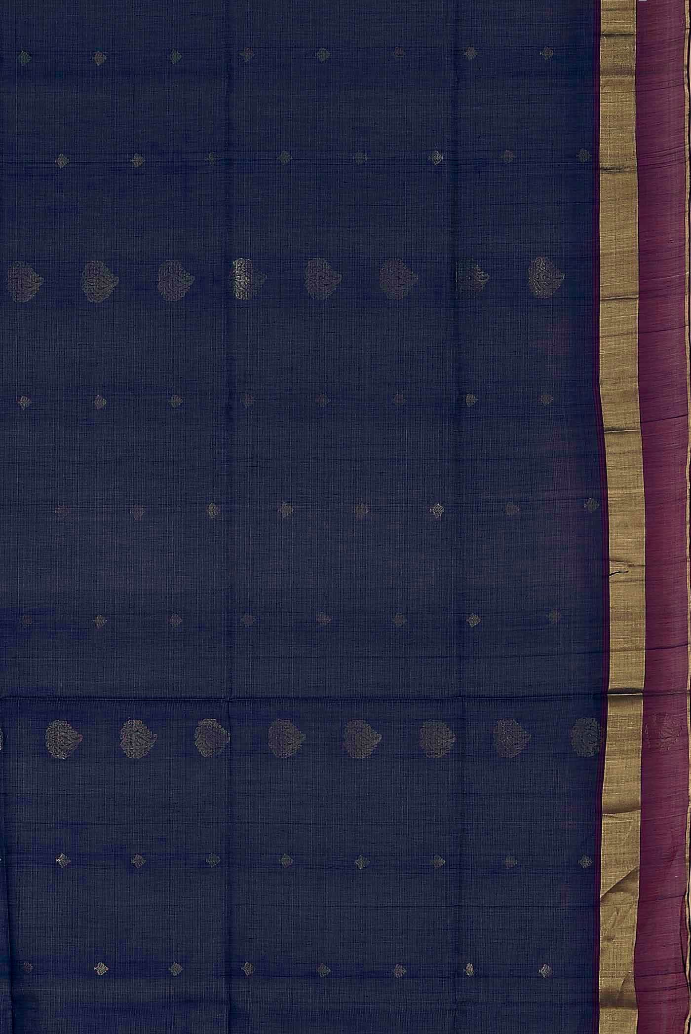 Blue Silk Cotton Saree