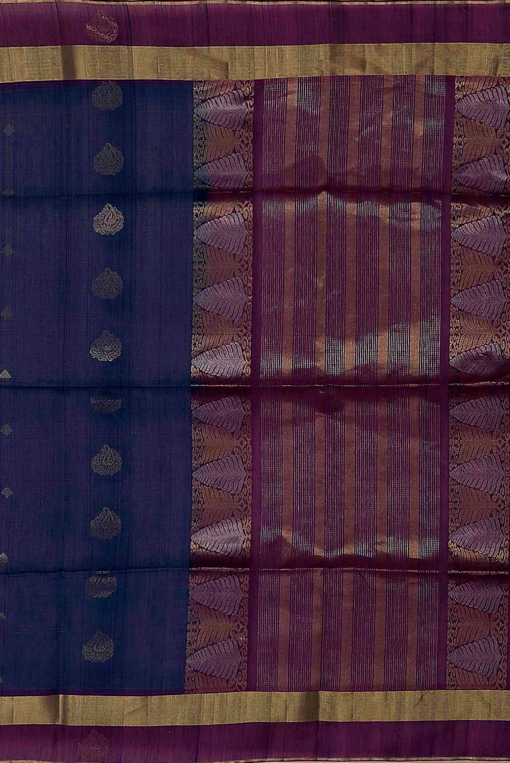 Blue Silk Cotton Saree