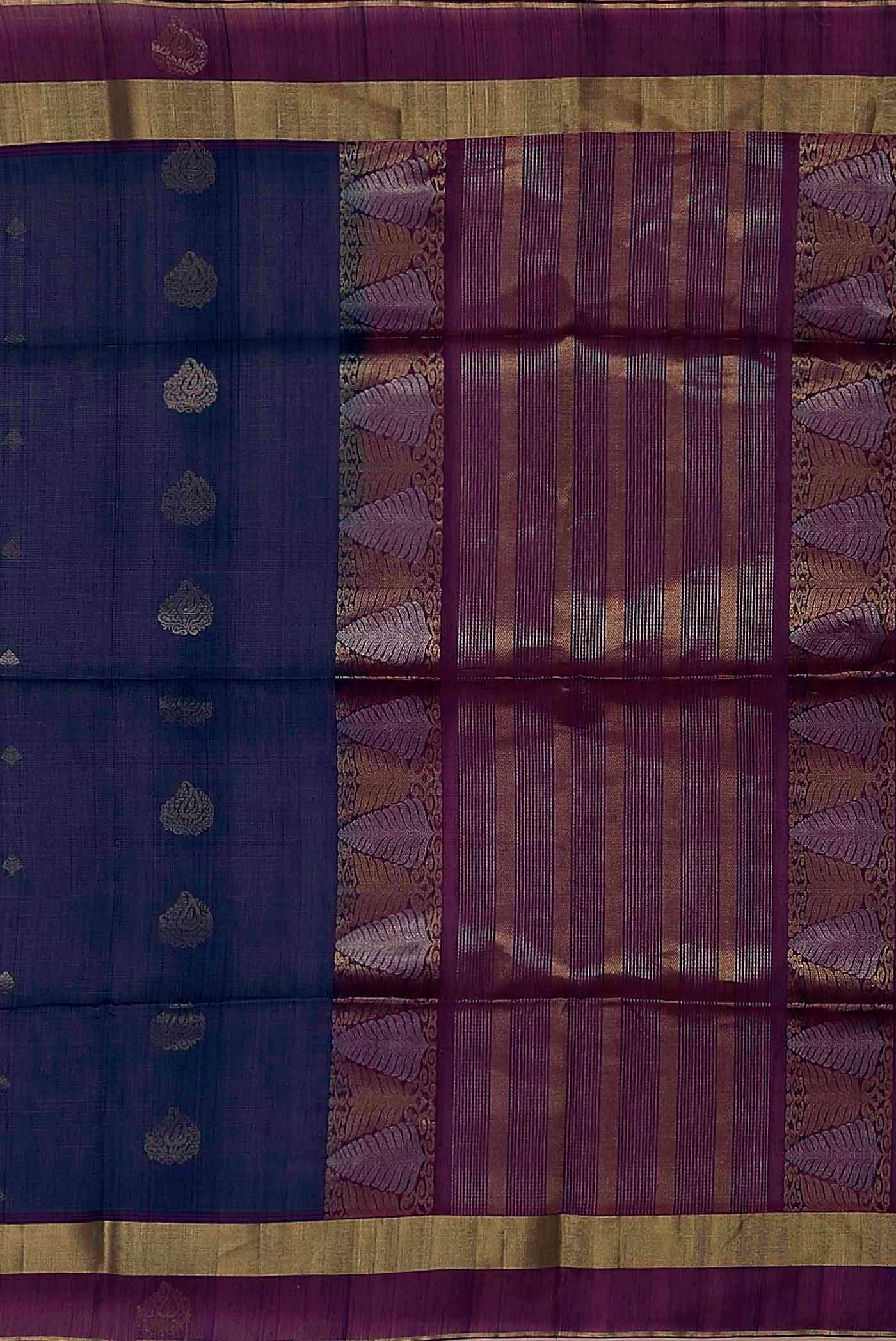 Blue Silk Cotton Saree