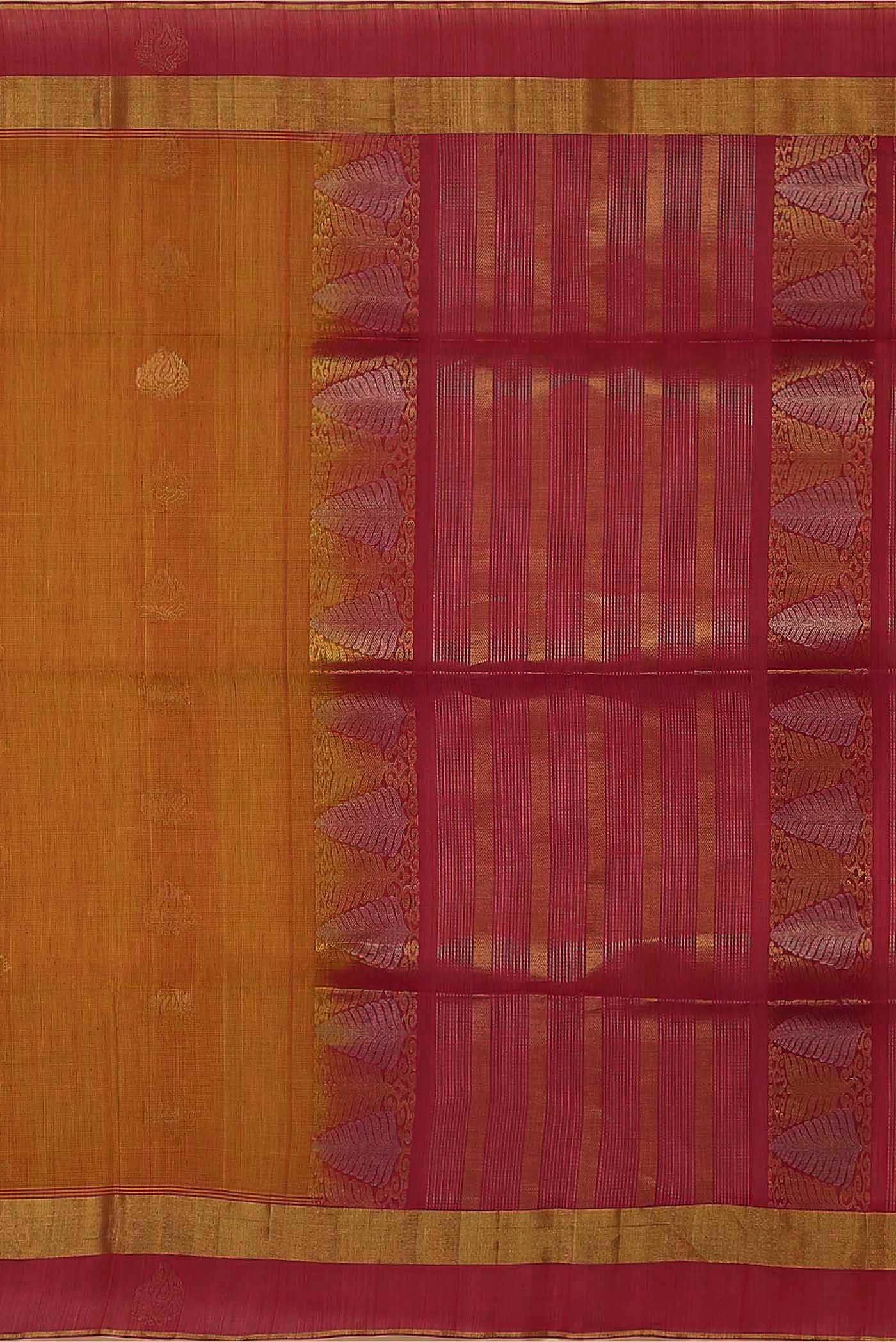 Mustard Silk Cotton Saree