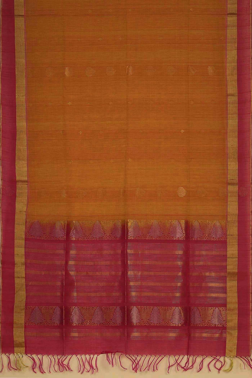 Mustard Silk Cotton Saree