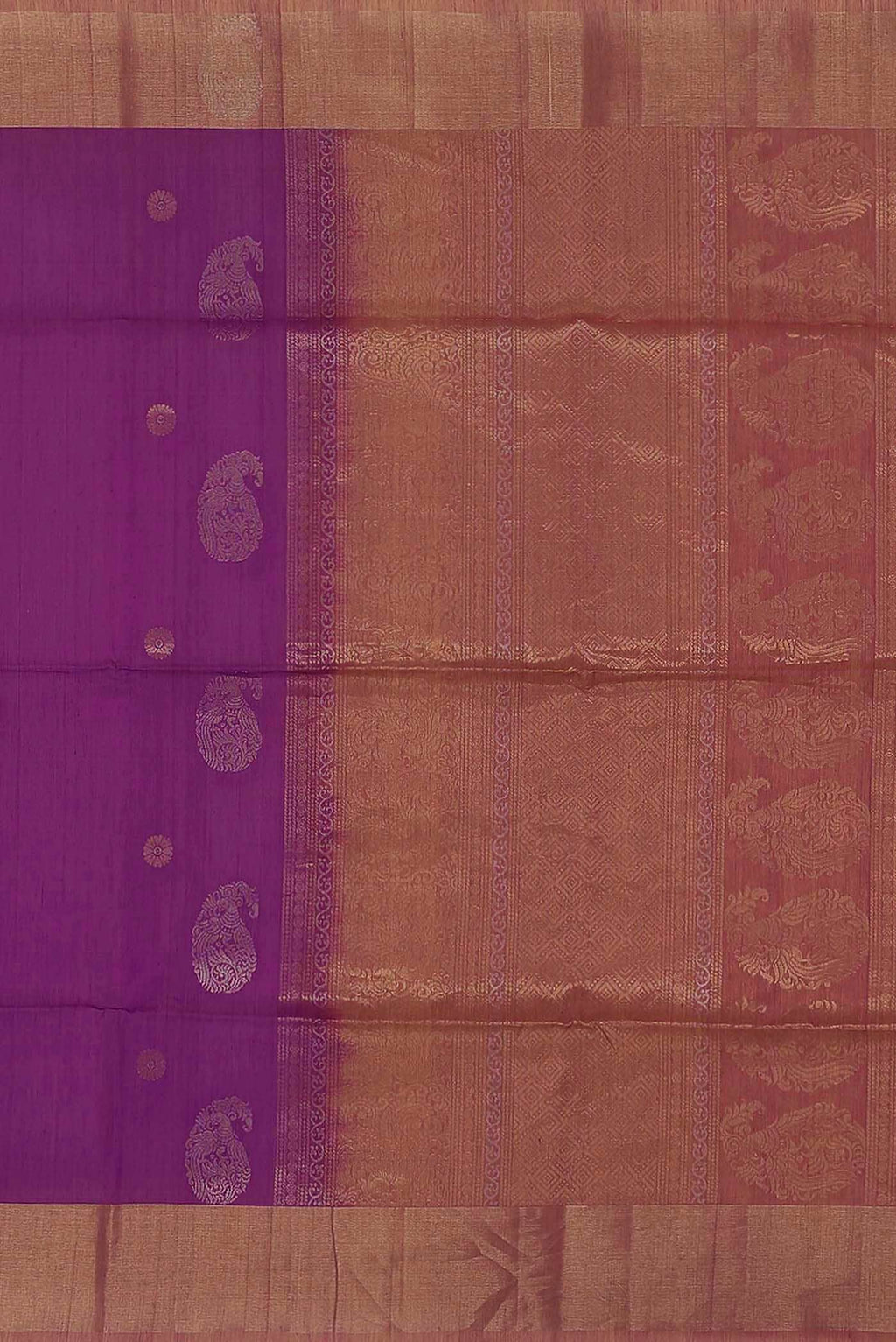 Purple Silk Cotton Saree