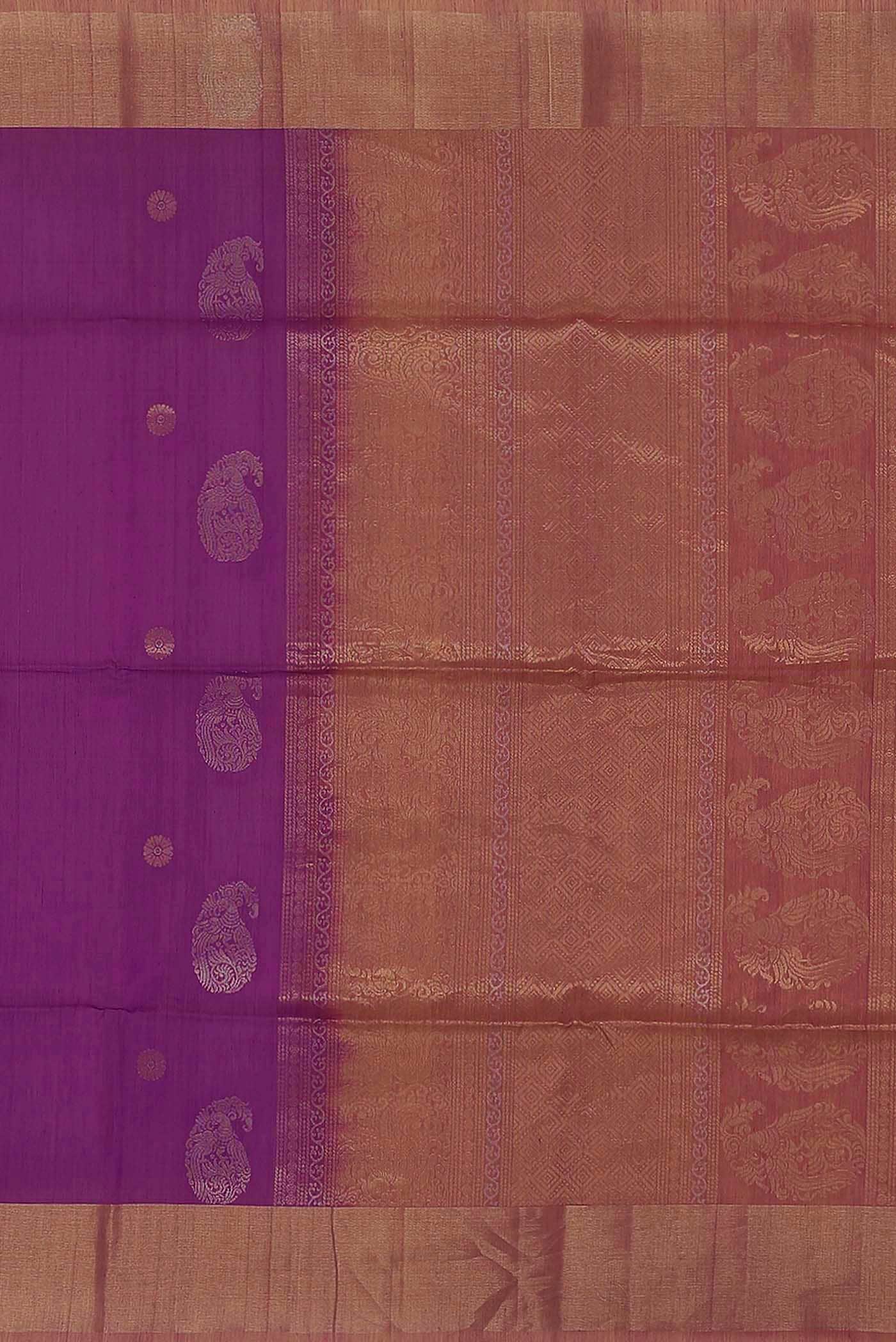 Purple Silk Cotton Saree