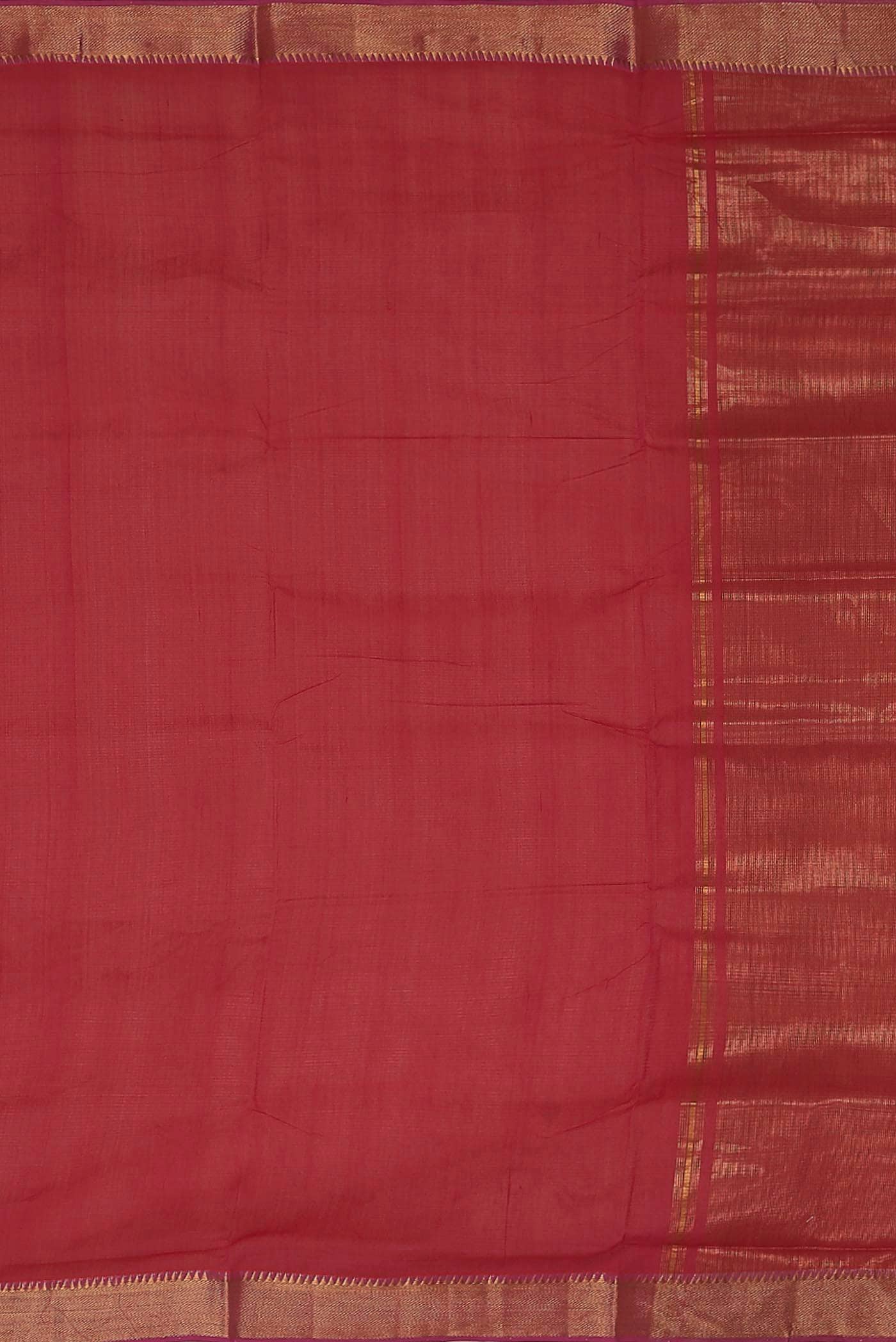 Red Mangalagiri Cotton Saree