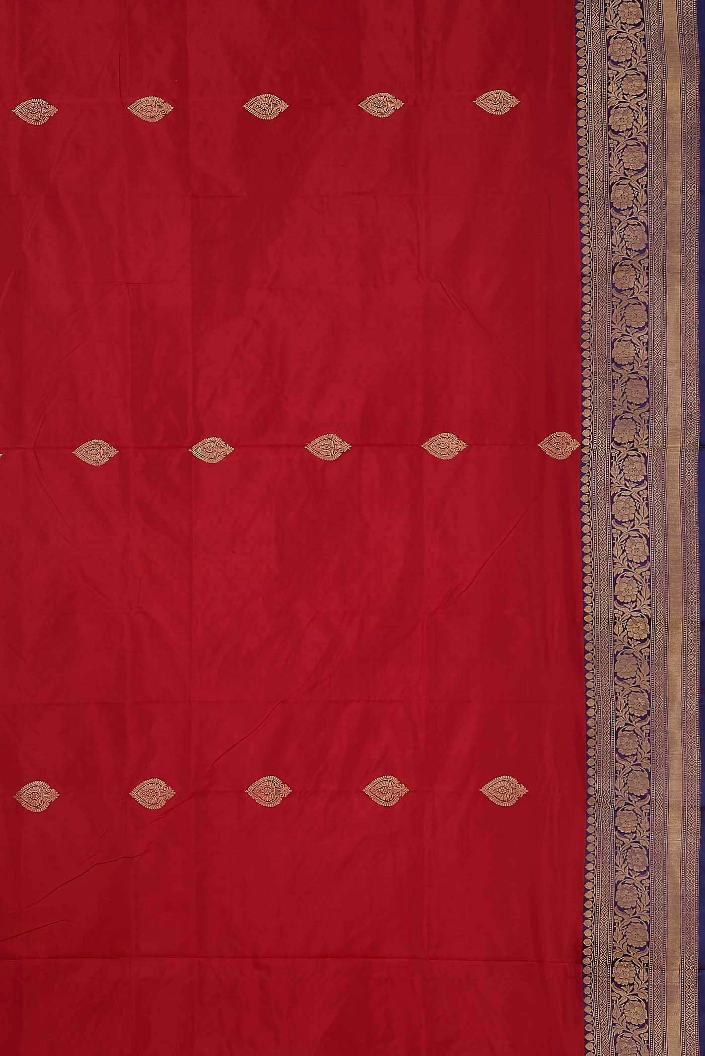 Red Banarasi Katan Silk Saree